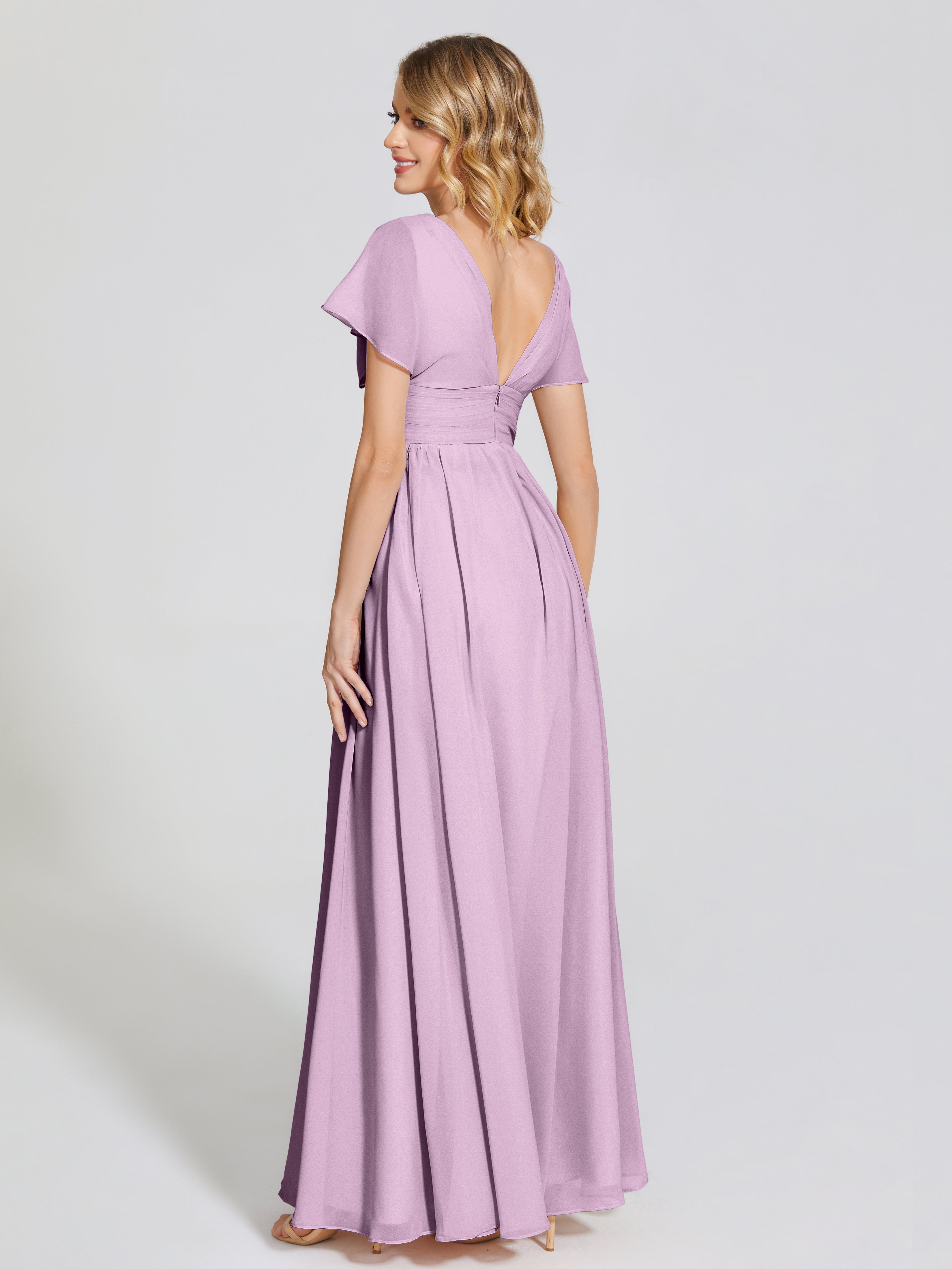 Malia Sleeves Bridesmaid Dress With Empire Waist