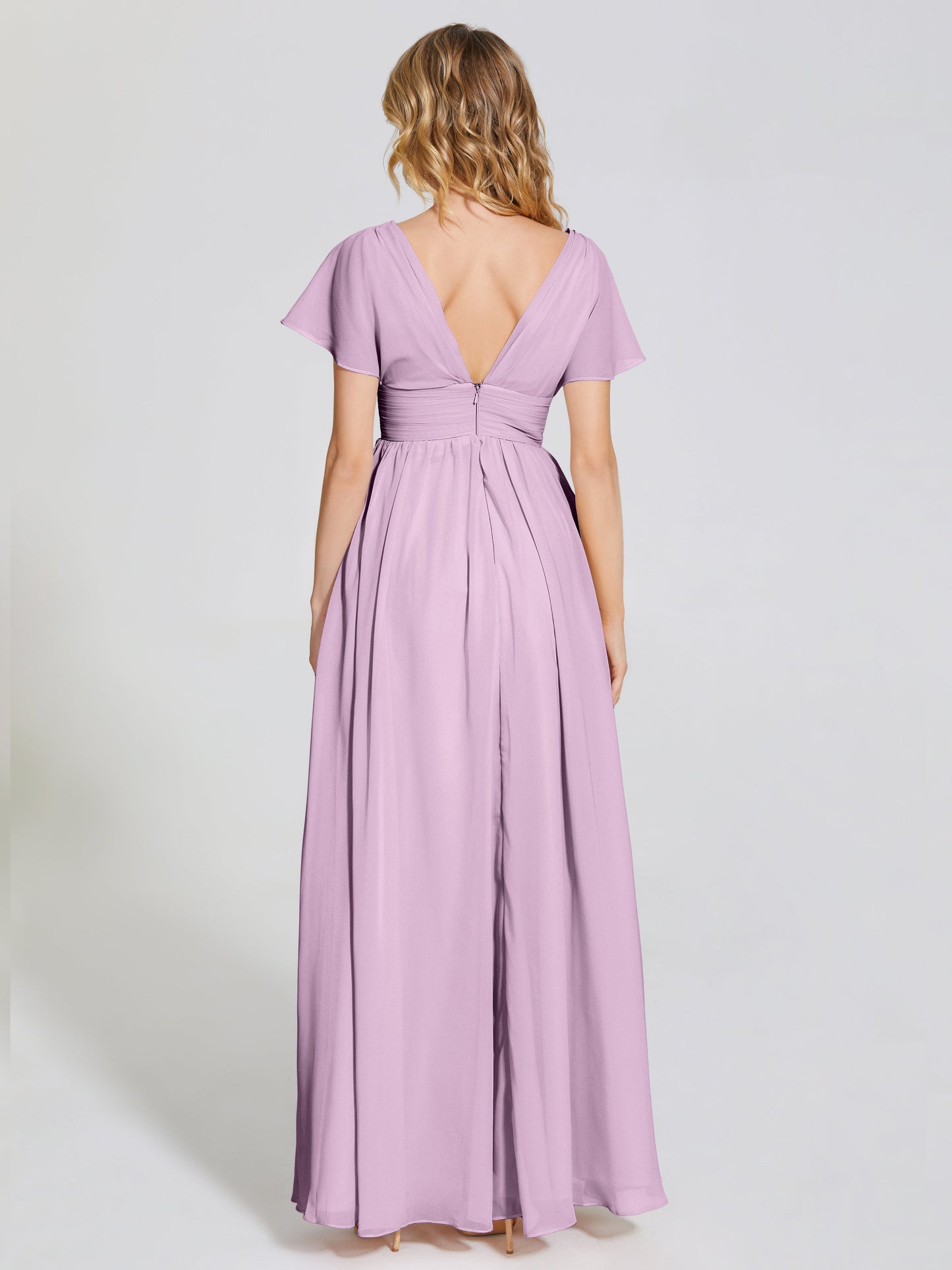 Malia Sleeves Bridesmaid Dress With Empire Waist