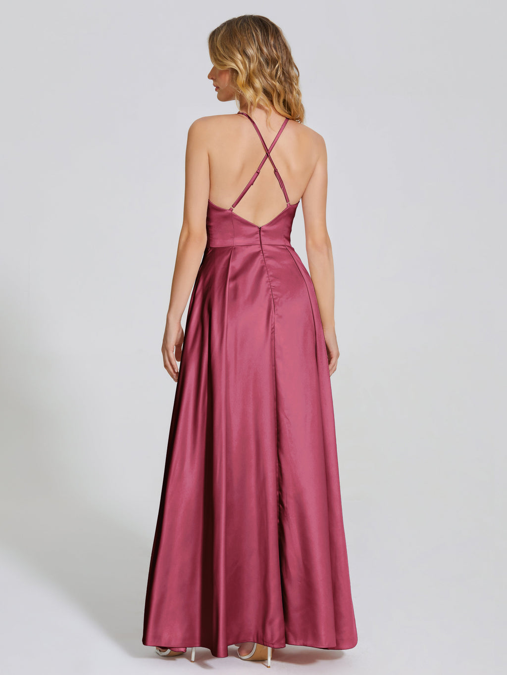 Dakota Soft Satin Bridesmaid Dress With Cutout