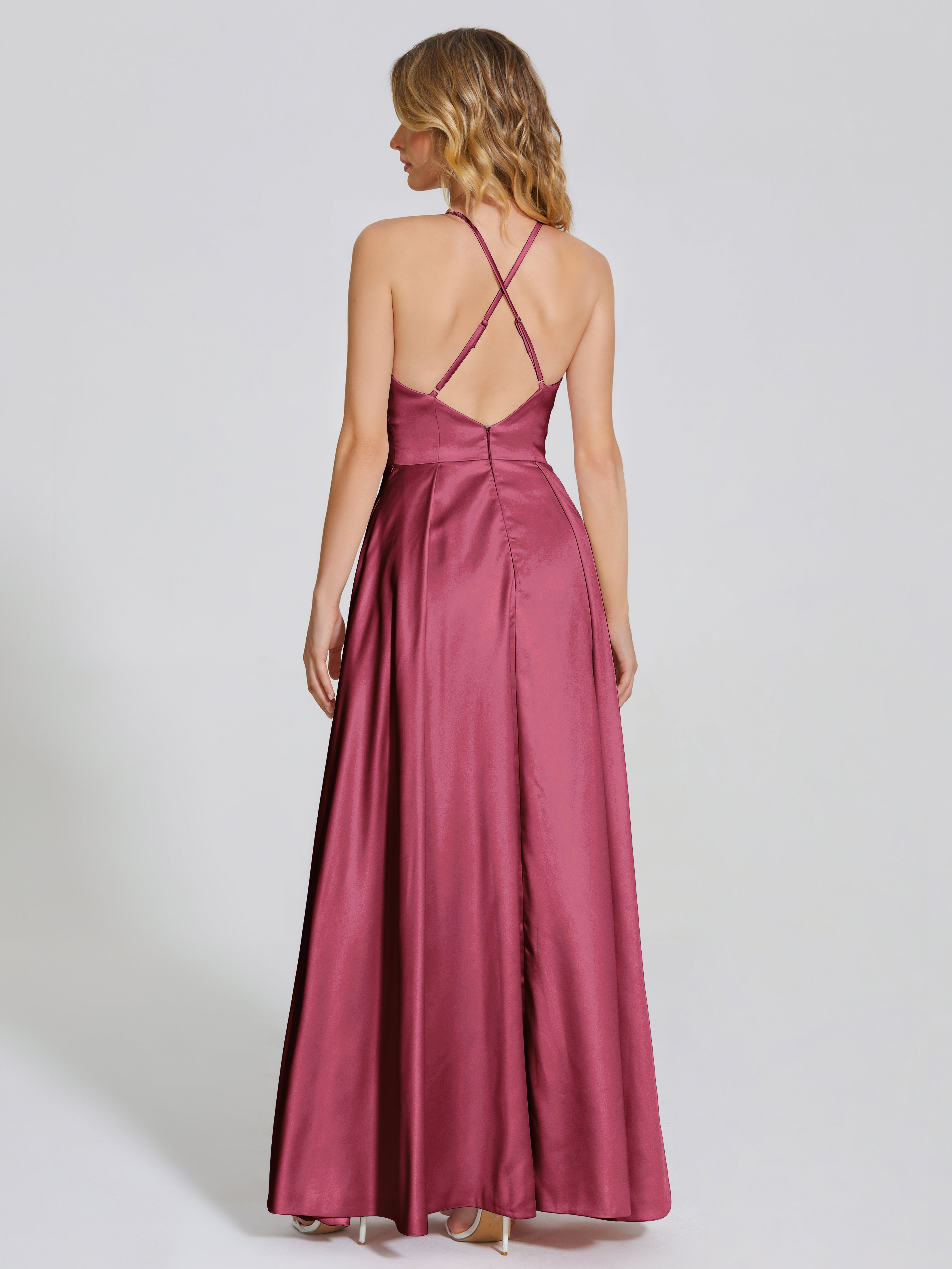 Dakota Soft Satin Bridesmaid Dress With Cutout