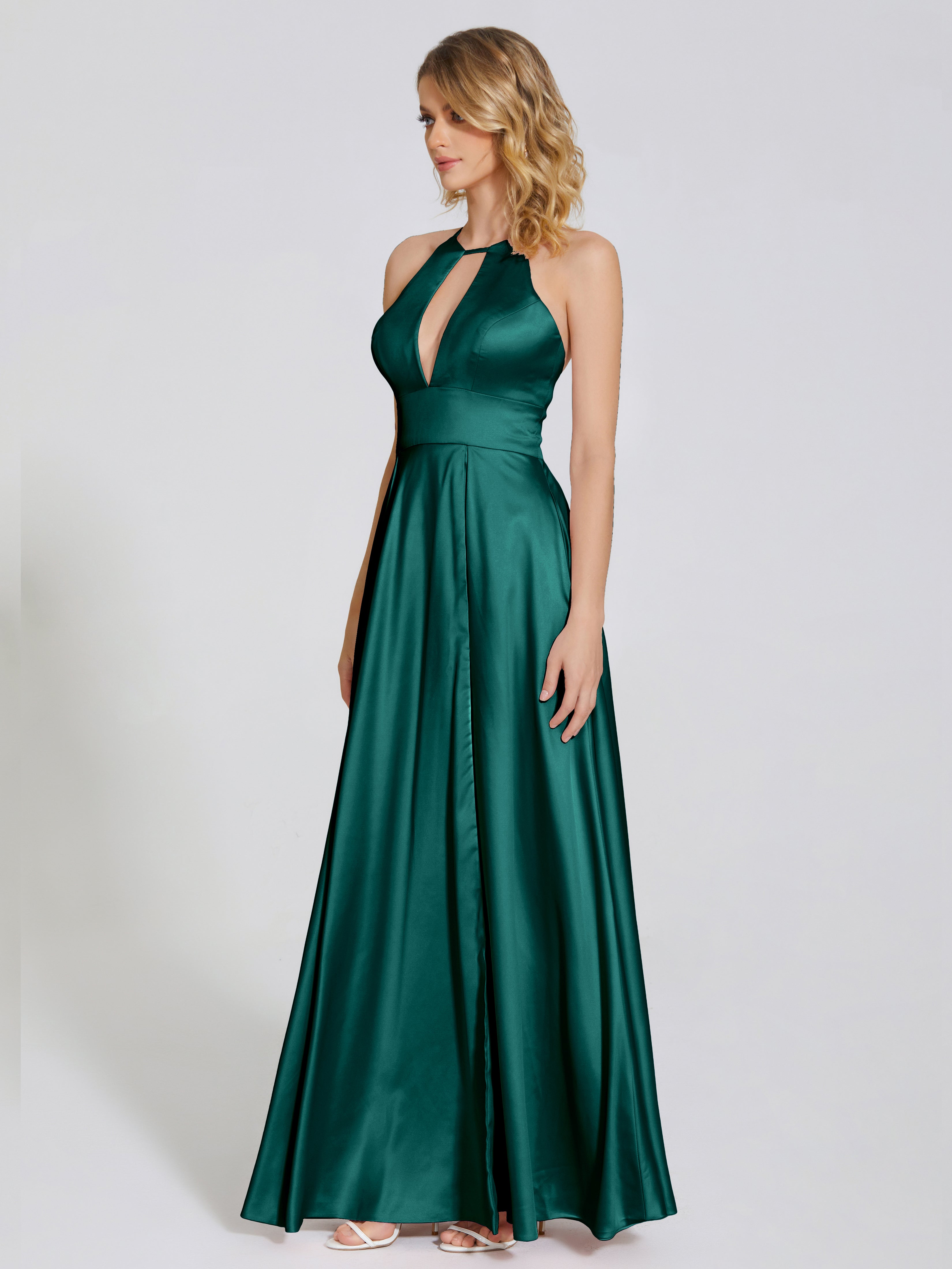 Dakota Soft Satin Bridesmaid Dress With Cutout