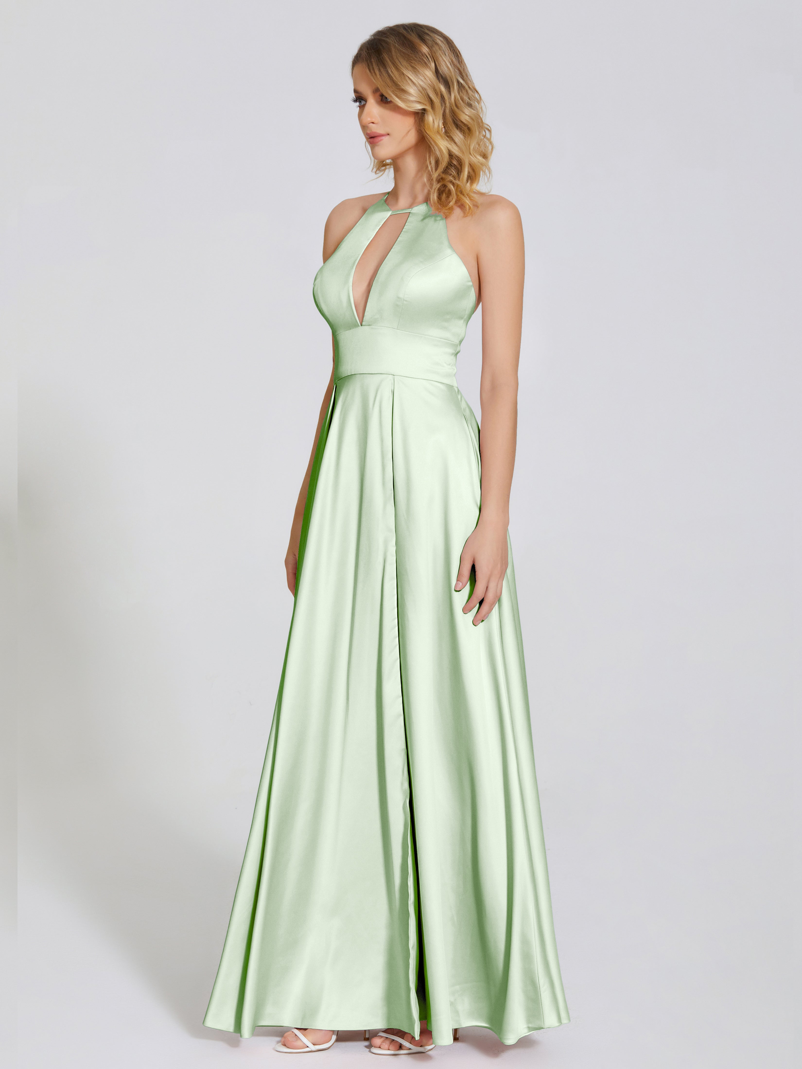 Dakota Soft Satin Bridesmaid Dress With Cutout