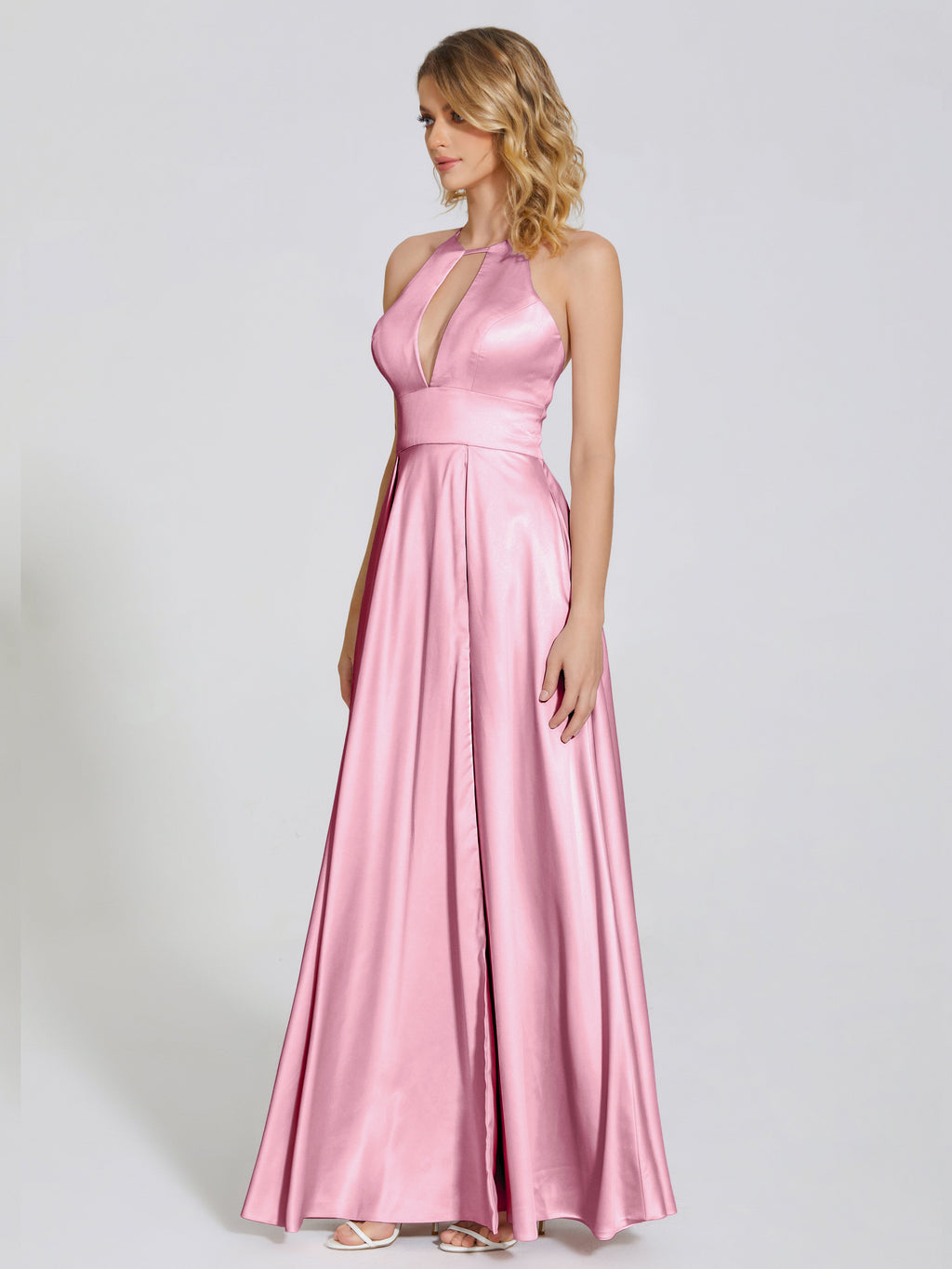 Dakota Soft Satin Bridesmaid Dress With Cutout