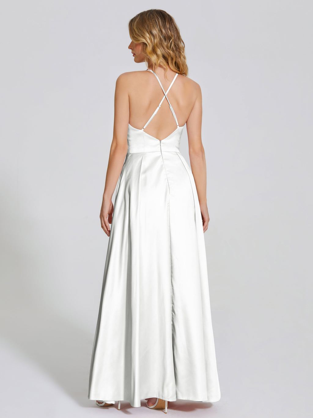 Dakota Soft Satin Bridesmaid Dress With Cutout