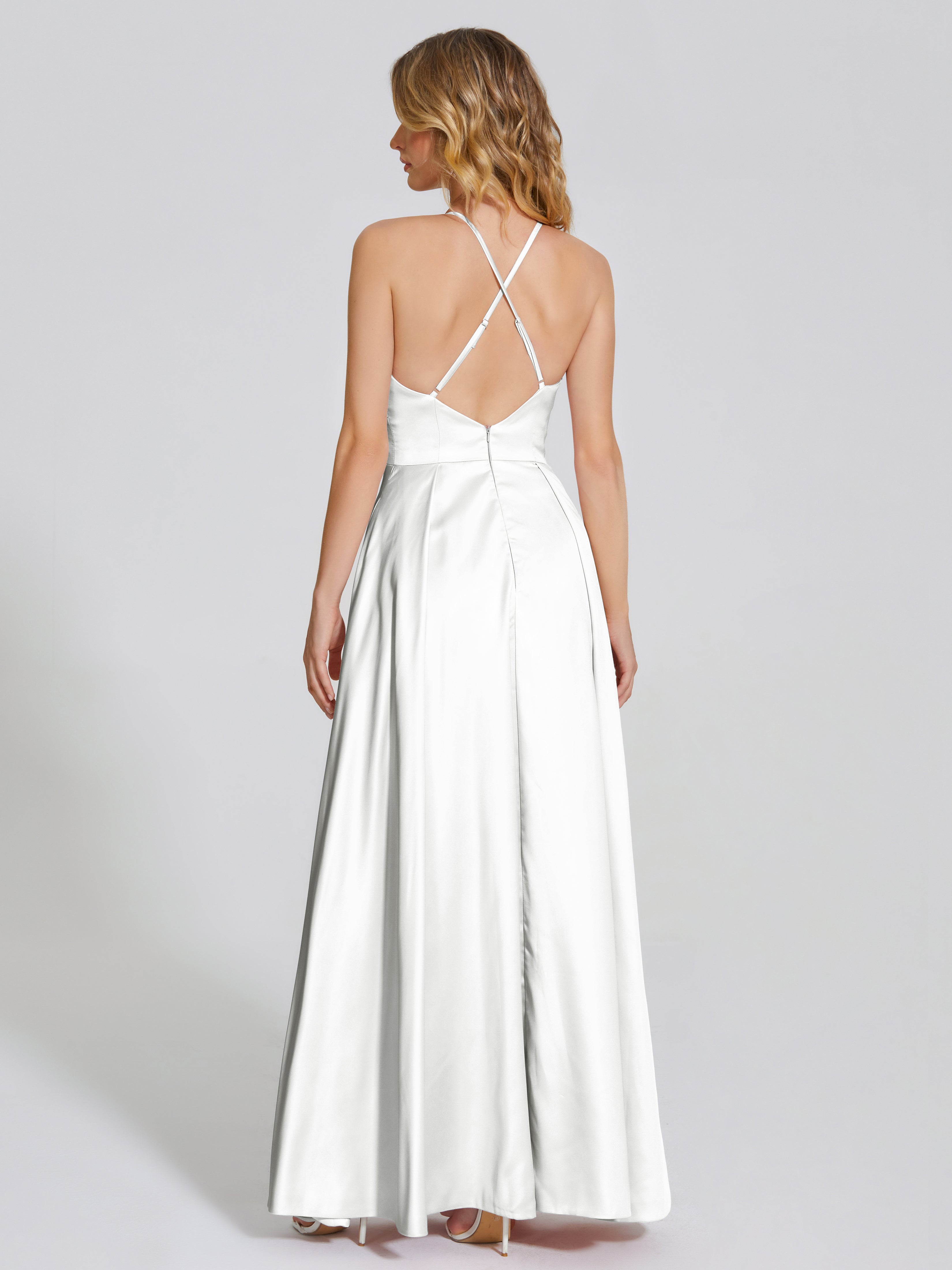 Dakota Soft Satin Bridesmaid Dress With Cutout