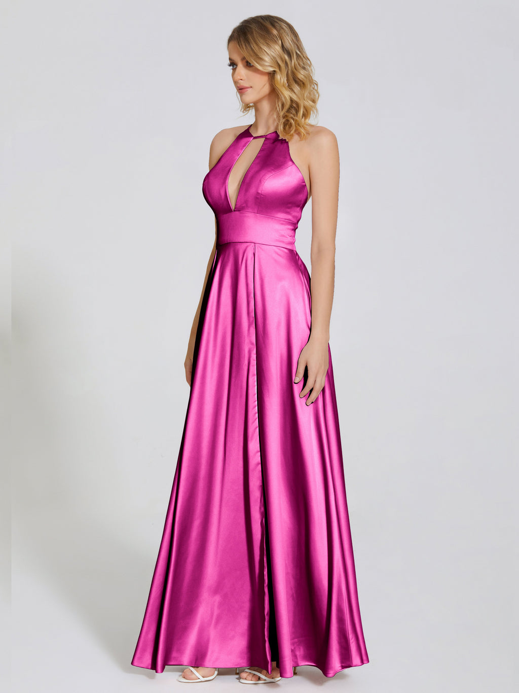 Dakota Soft Satin Bridesmaid Dress With Cutout