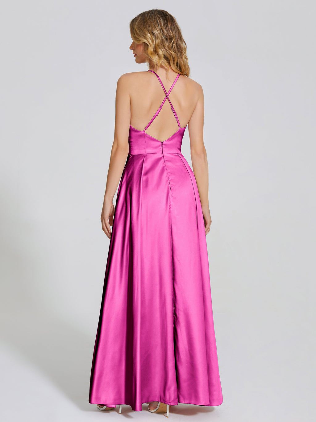 Dakota Soft Satin Bridesmaid Dress With Cutout