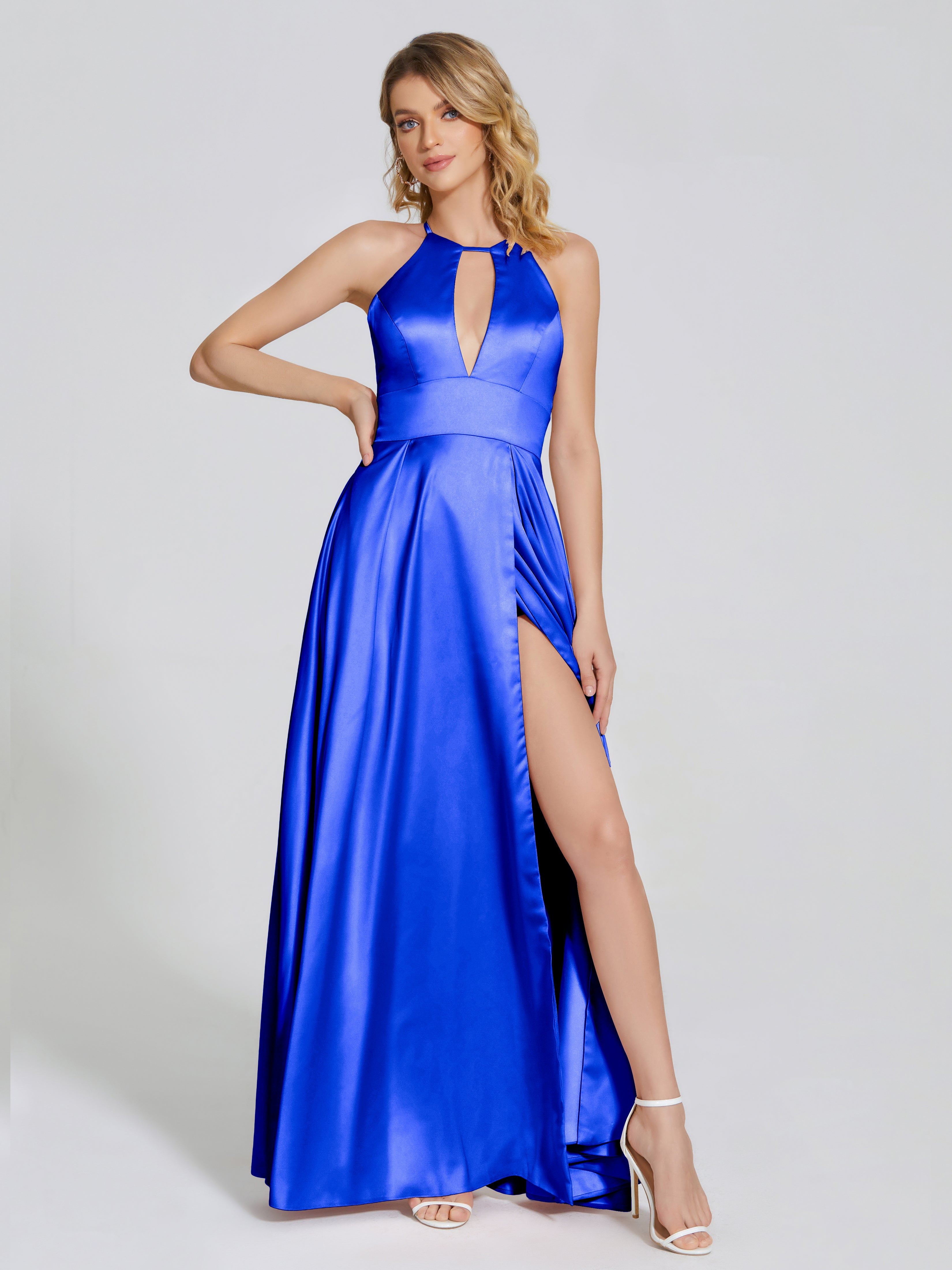 Dakota Soft Satin Bridesmaid Dress With Cutout