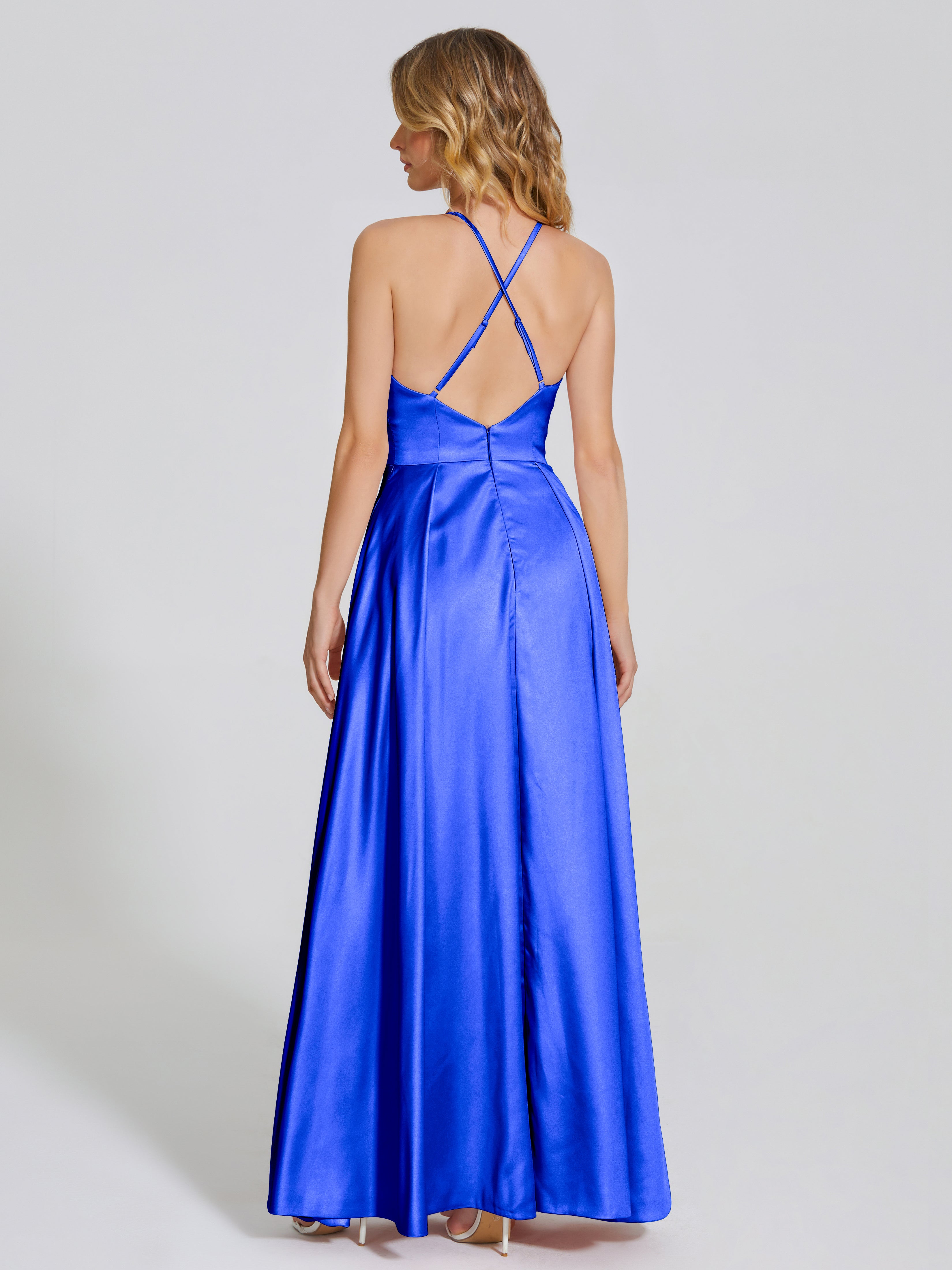 Dakota Soft Satin Bridesmaid Dress With Cutout