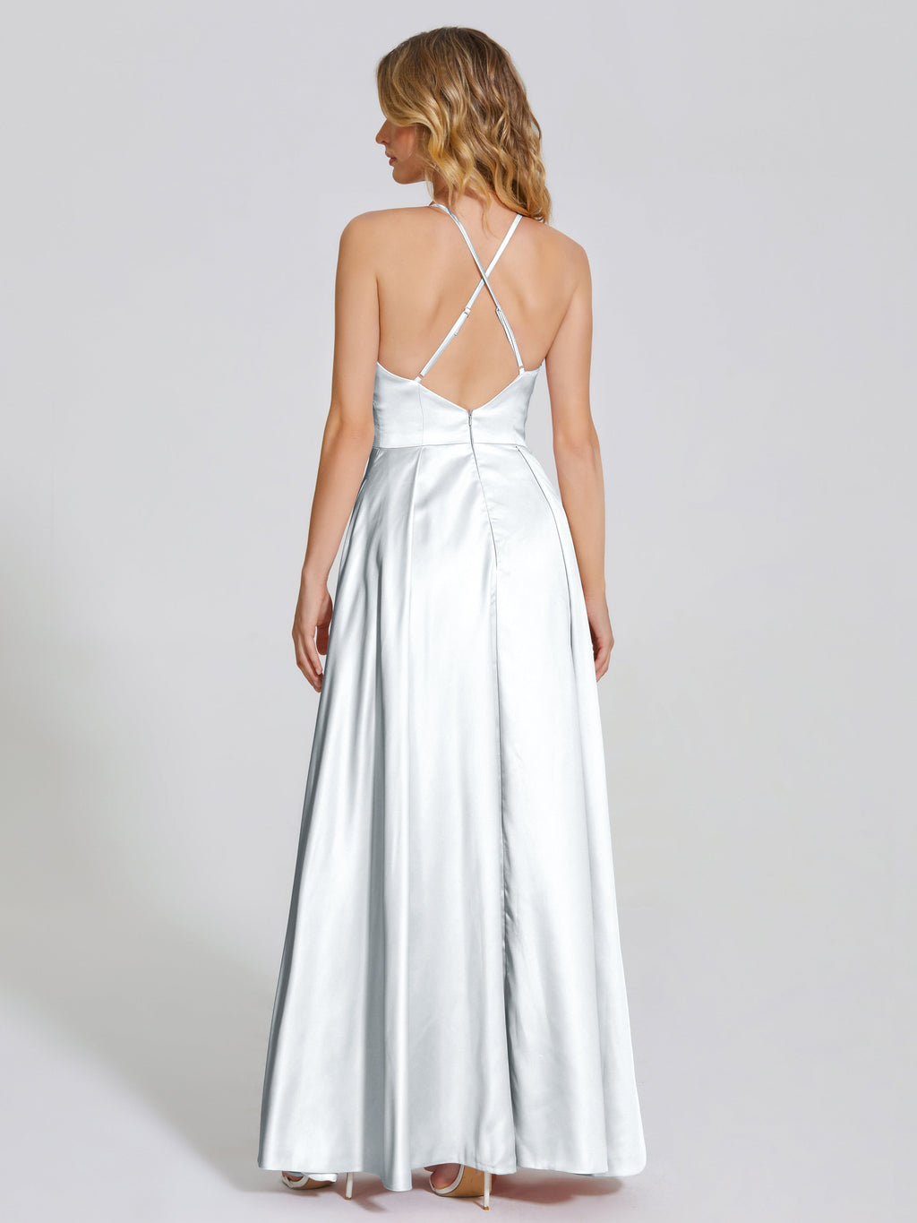 Dakota Soft Satin Bridesmaid Dress With Cutout