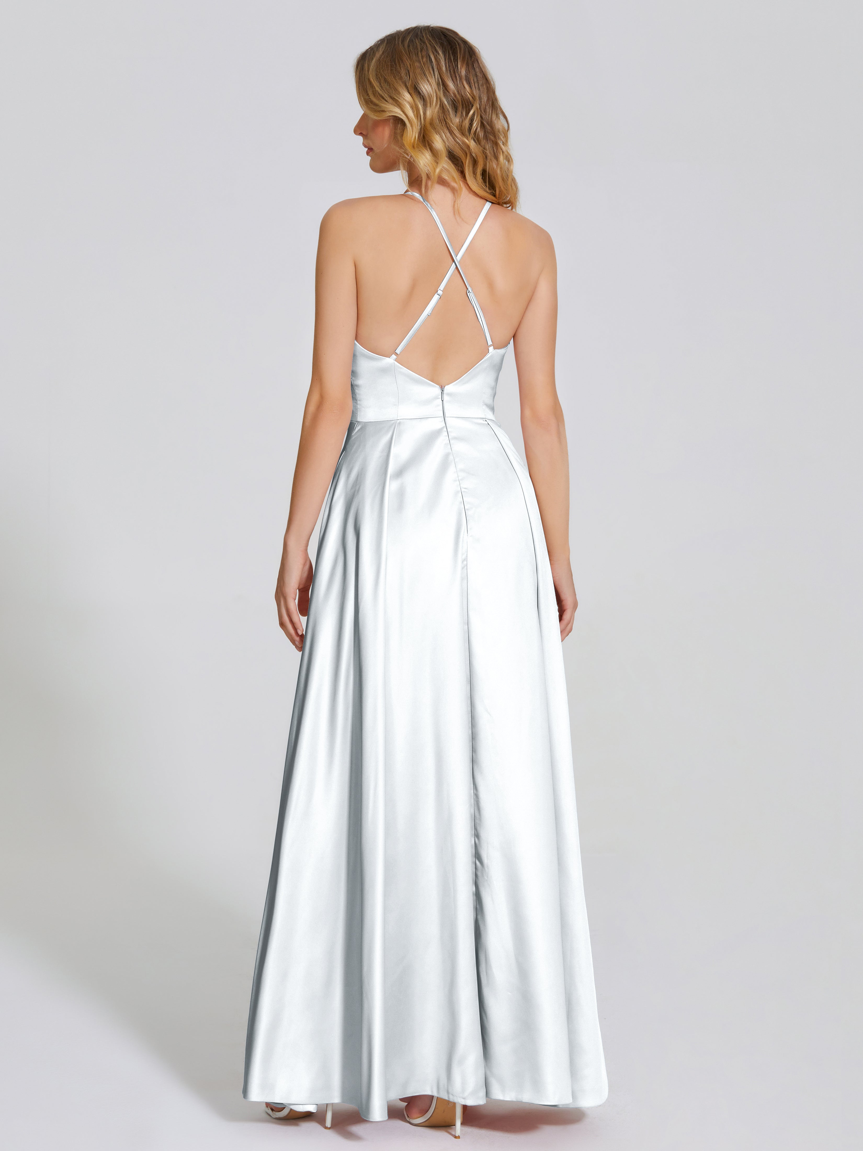 Dakota Soft Satin Bridesmaid Dress With Cutout