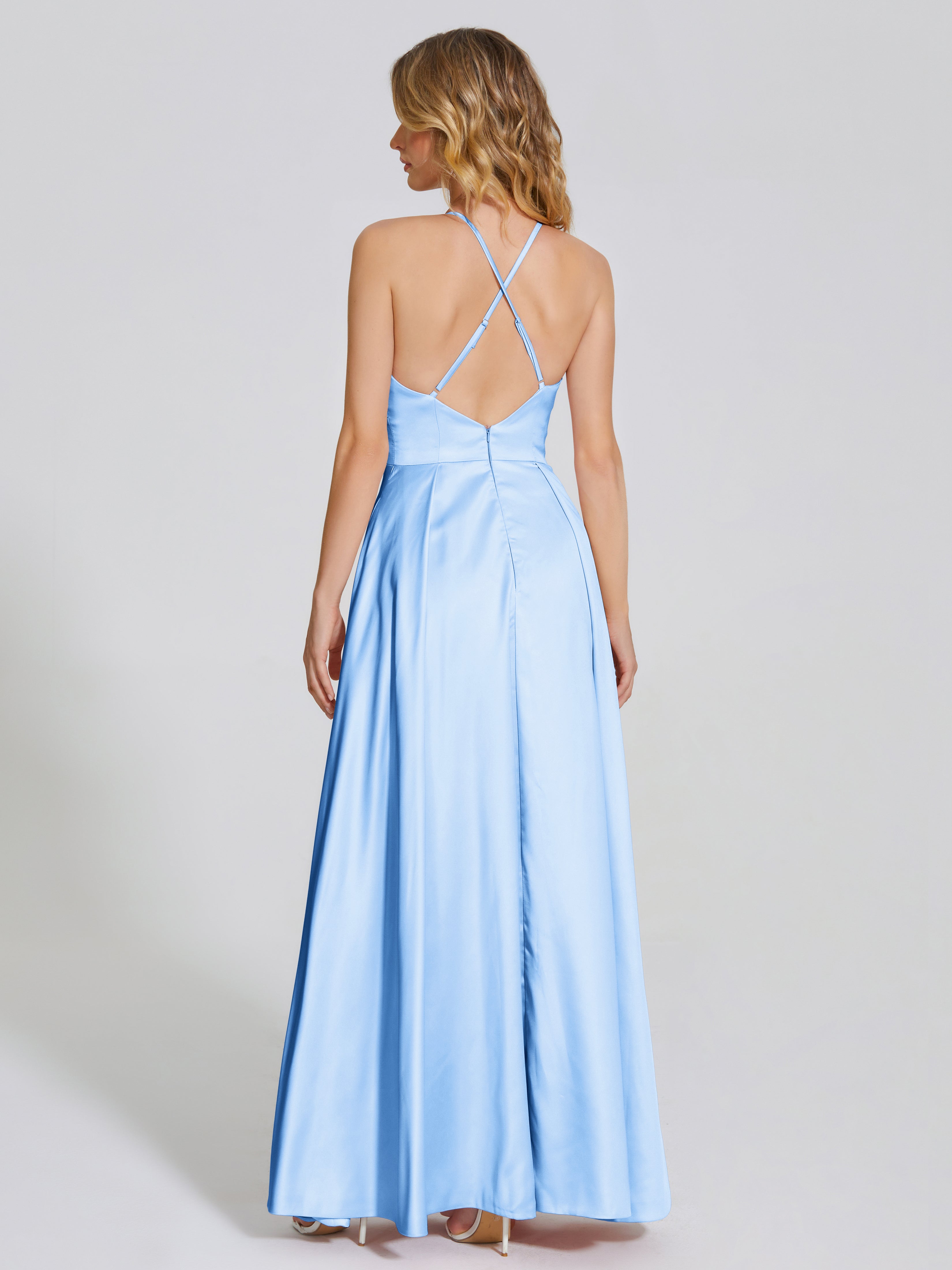 Dakota Soft Satin Bridesmaid Dress With Cutout