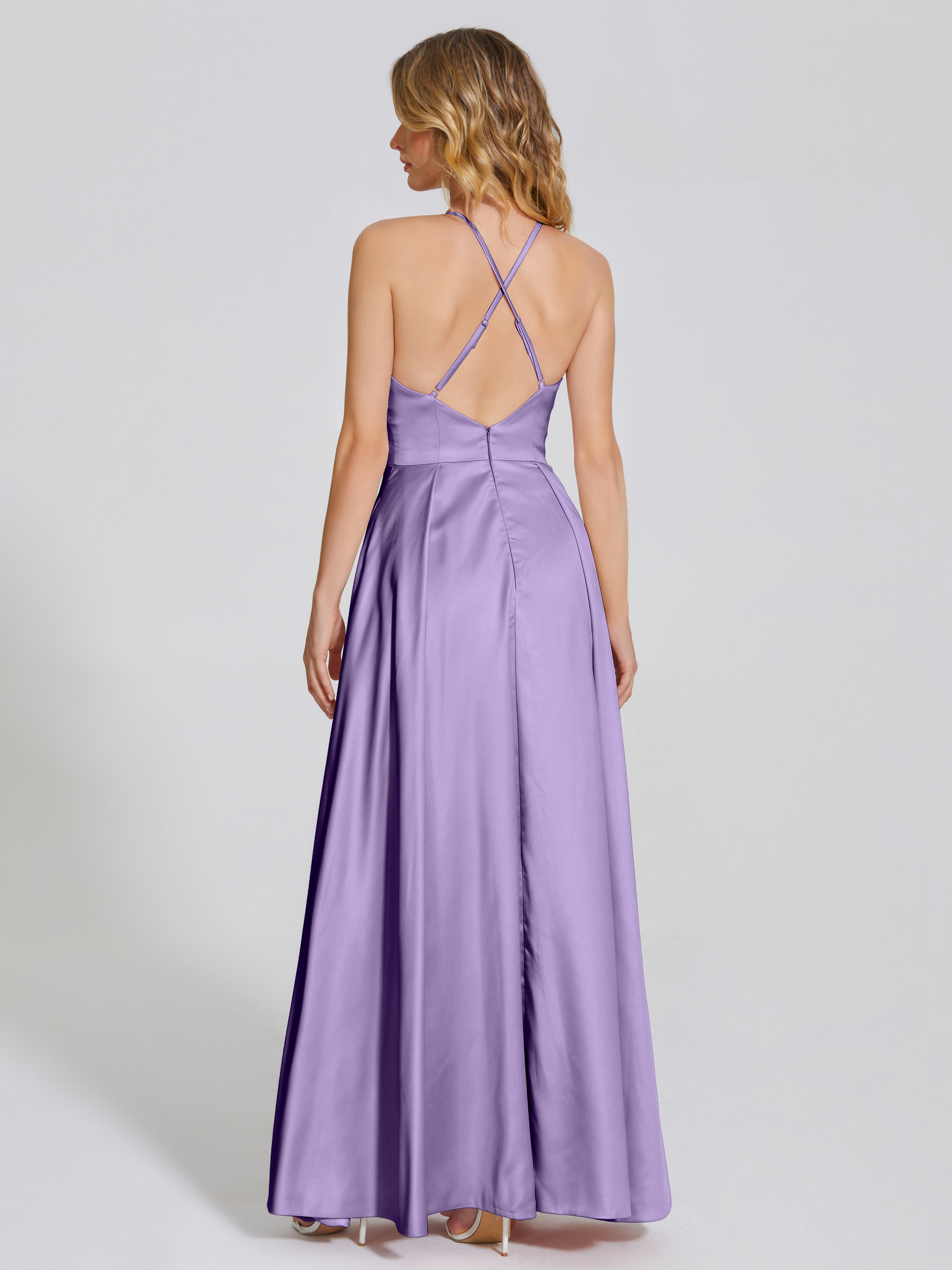 Dakota Soft Satin Bridesmaid Dress With Cutout