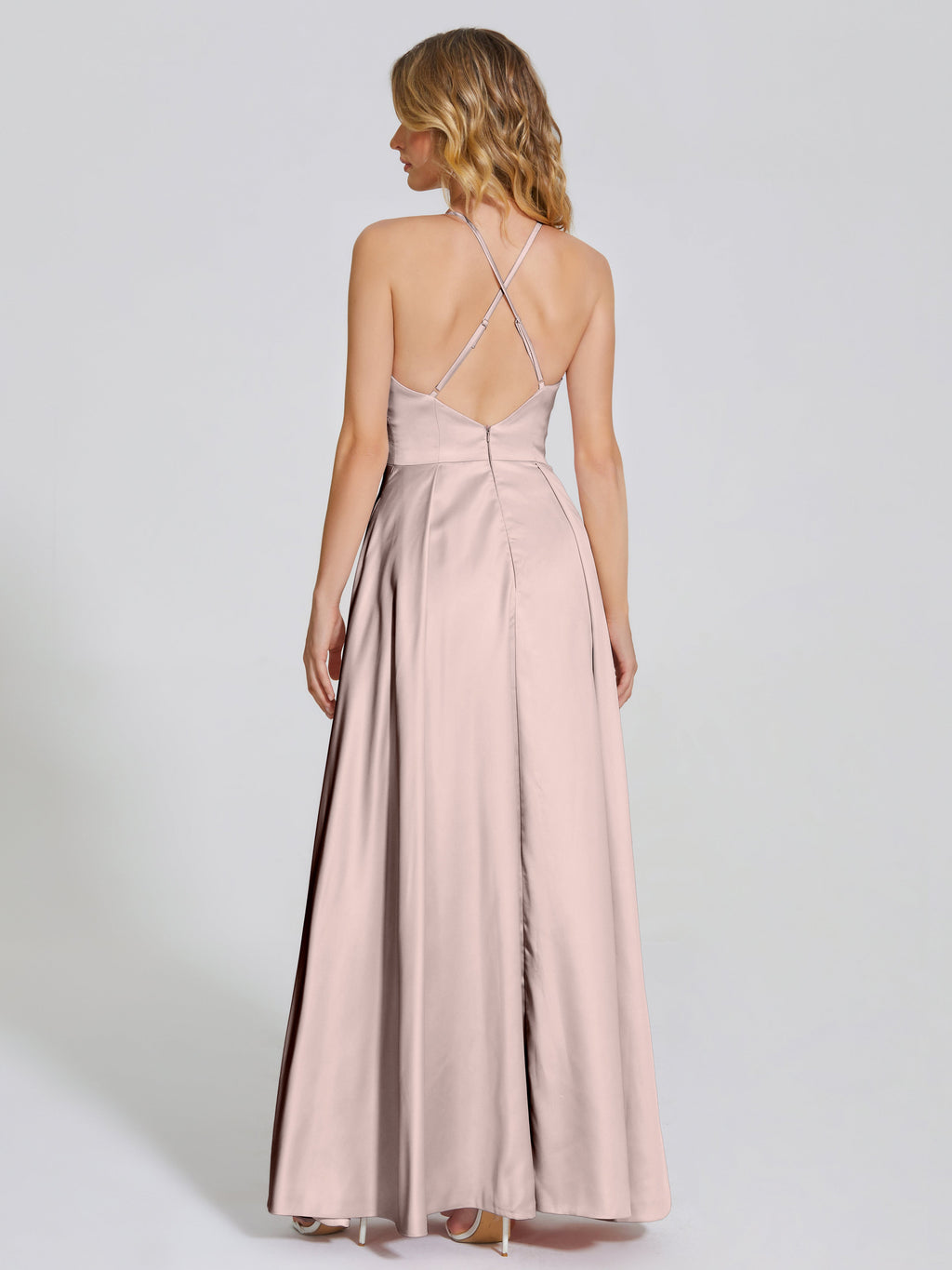 Dakota Soft Satin Bridesmaid Dress With Cutout