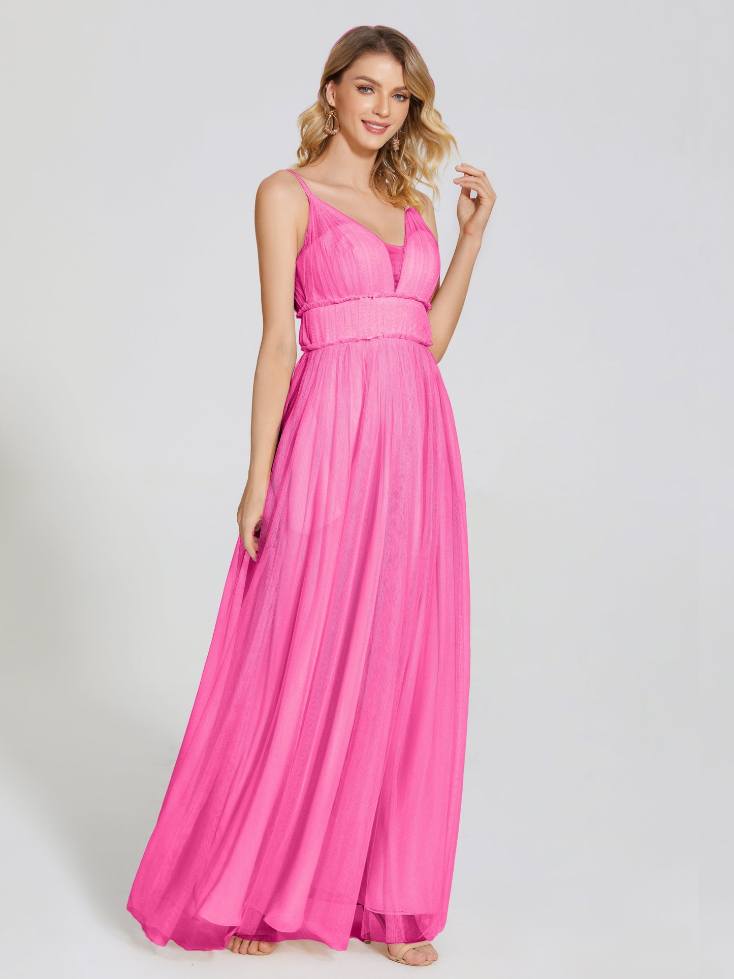 Alayna Spaghetti Straps Tulle Bridesmaid Dress