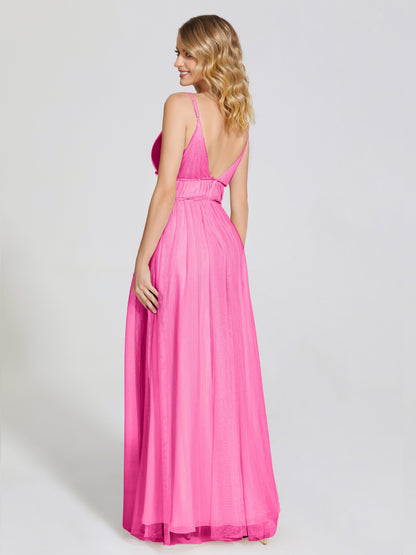 Alayna Spaghetti Straps Tulle Bridesmaid Dress