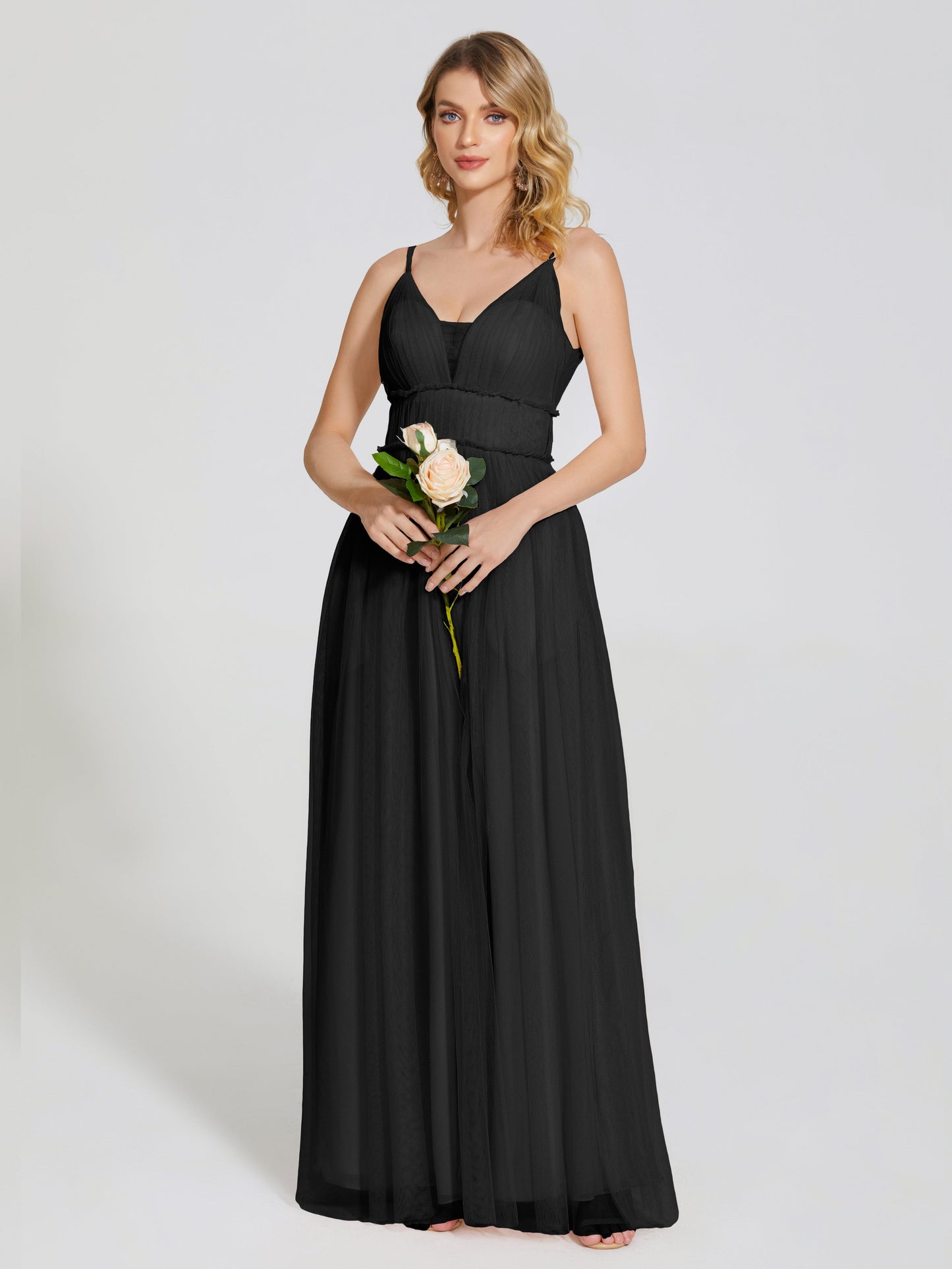 Alayna Spaghetti Straps Tulle Bridesmaid Dress