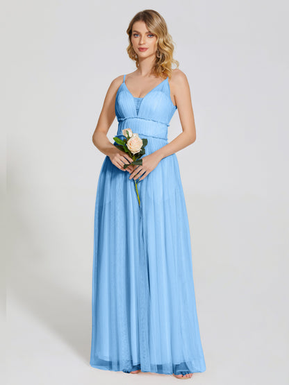 Alayna Spaghetti Straps Tulle Bridesmaid Dress