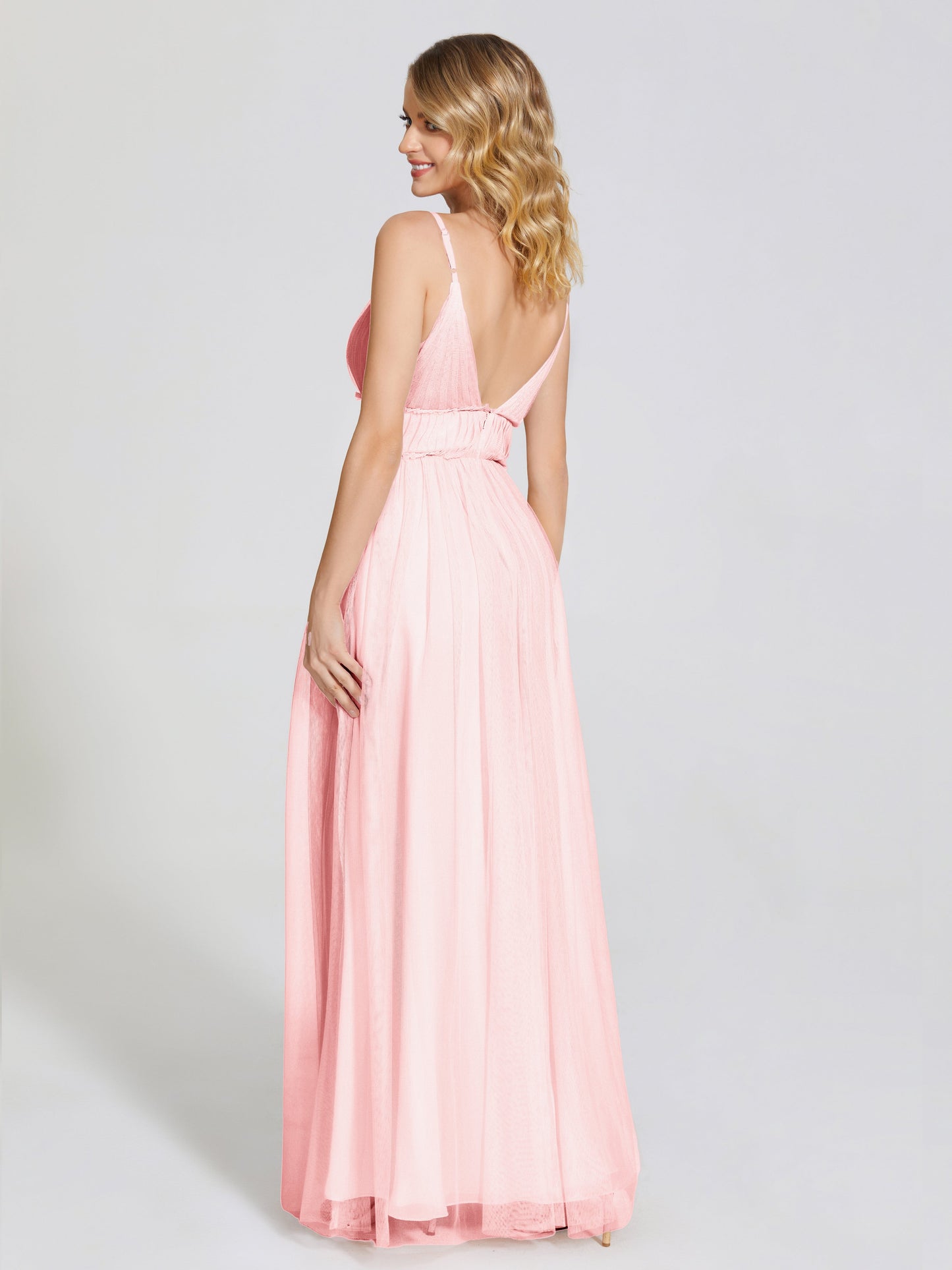 Alayna Spaghetti Straps Tulle Bridesmaid Dress