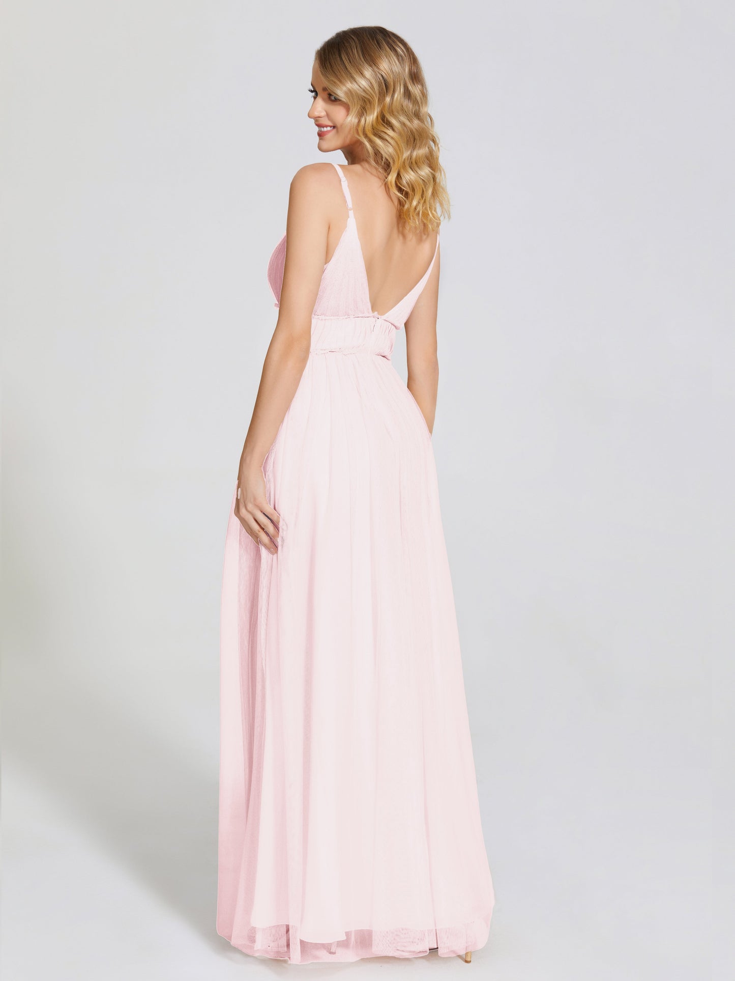 Alayna Spaghetti Straps Tulle Bridesmaid Dress