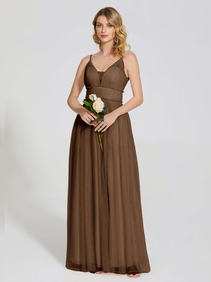 Alayna Spaghetti Straps Tulle Bridesmaid Dress