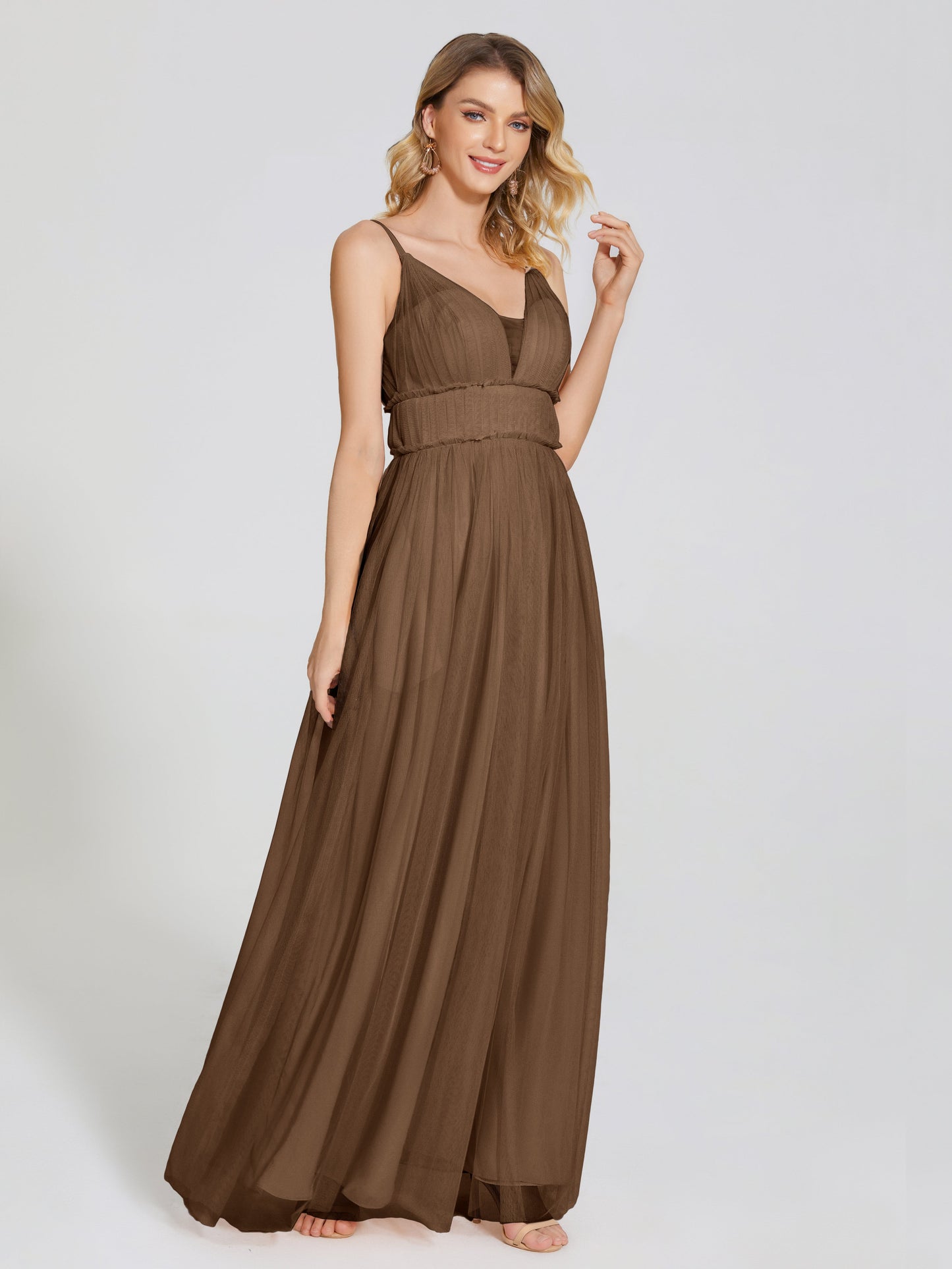 Alayna Spaghetti Straps Tulle Bridesmaid Dress