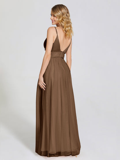 Alayna Spaghetti Straps Tulle Bridesmaid Dress