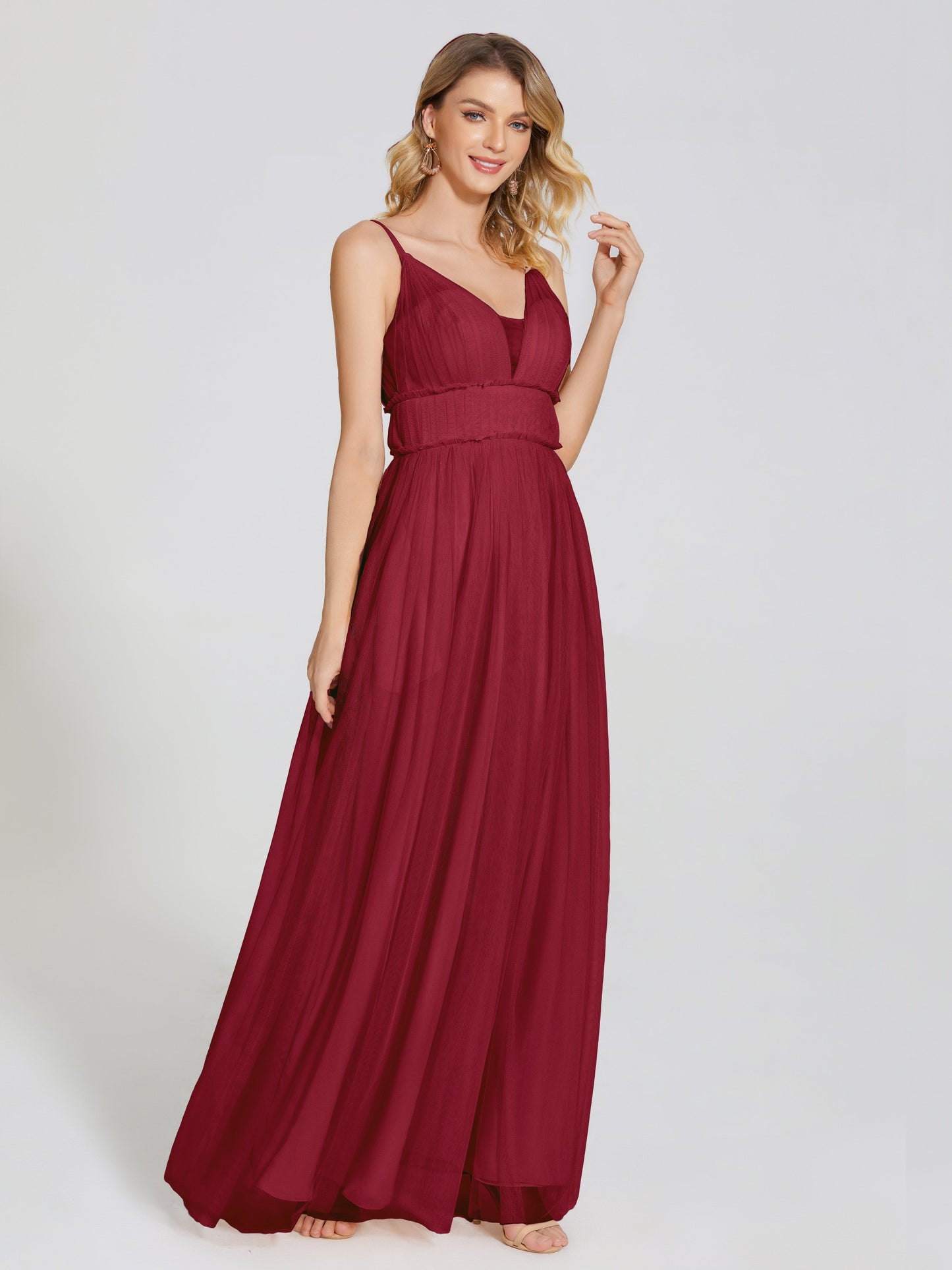 Alayna Spaghetti Straps Tulle Bridesmaid Dress