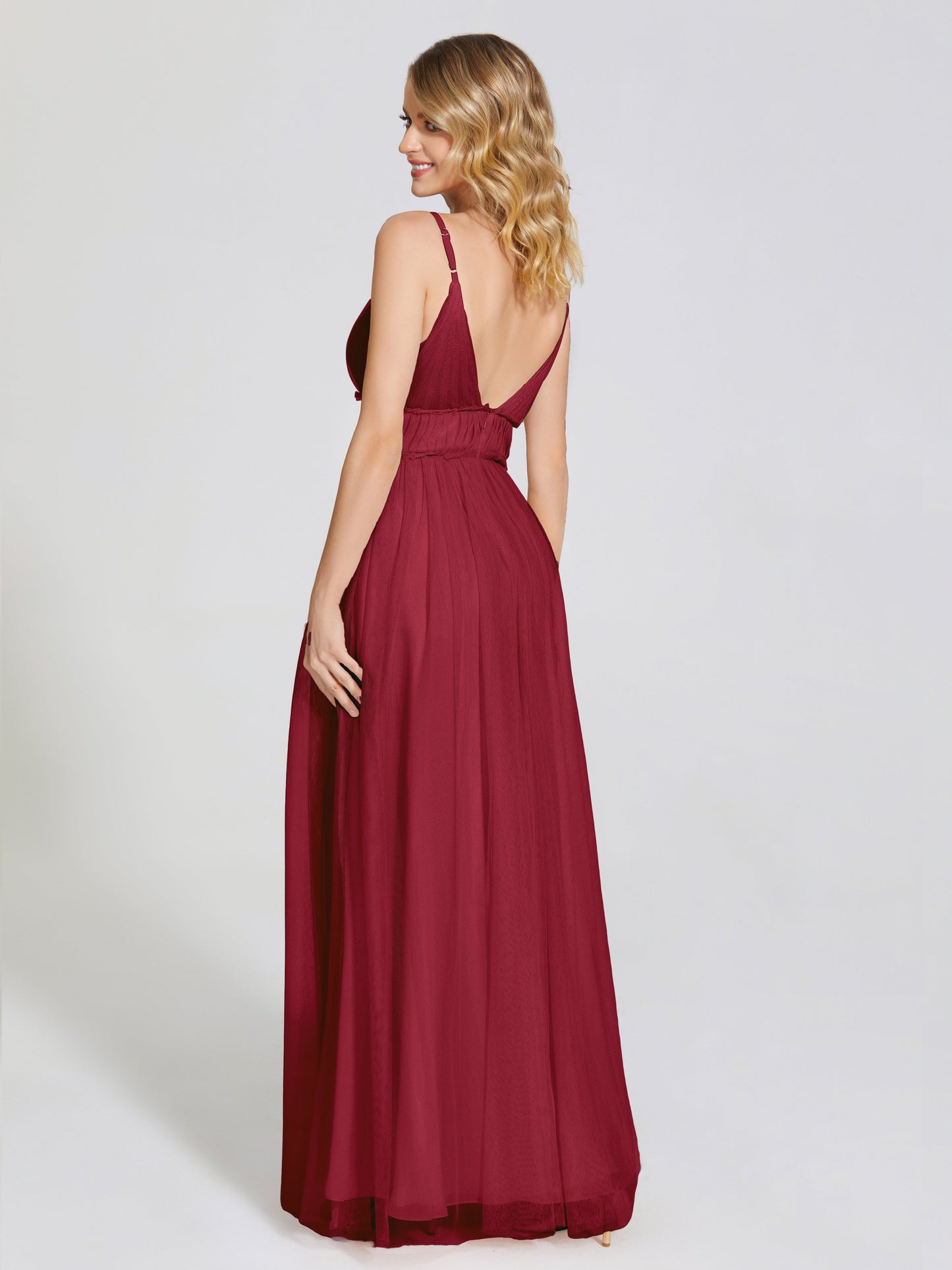 Alayna Spaghetti Straps Tulle Bridesmaid Dress