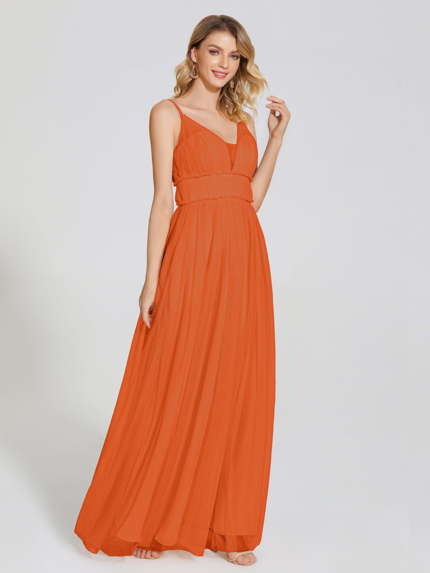 Alayna Spaghetti Straps Tulle Bridesmaid Dress