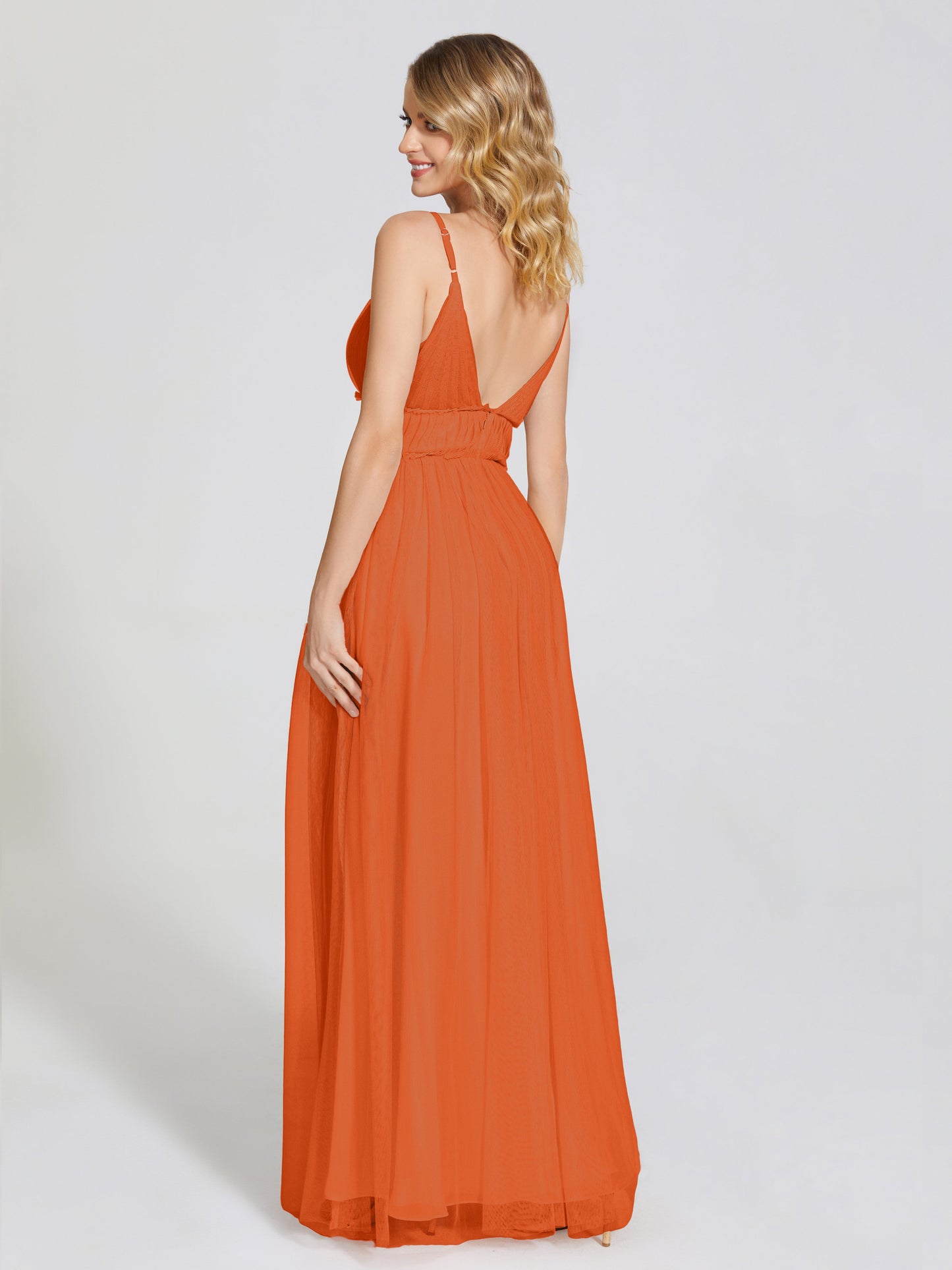 Alayna Spaghetti Straps Tulle Bridesmaid Dress