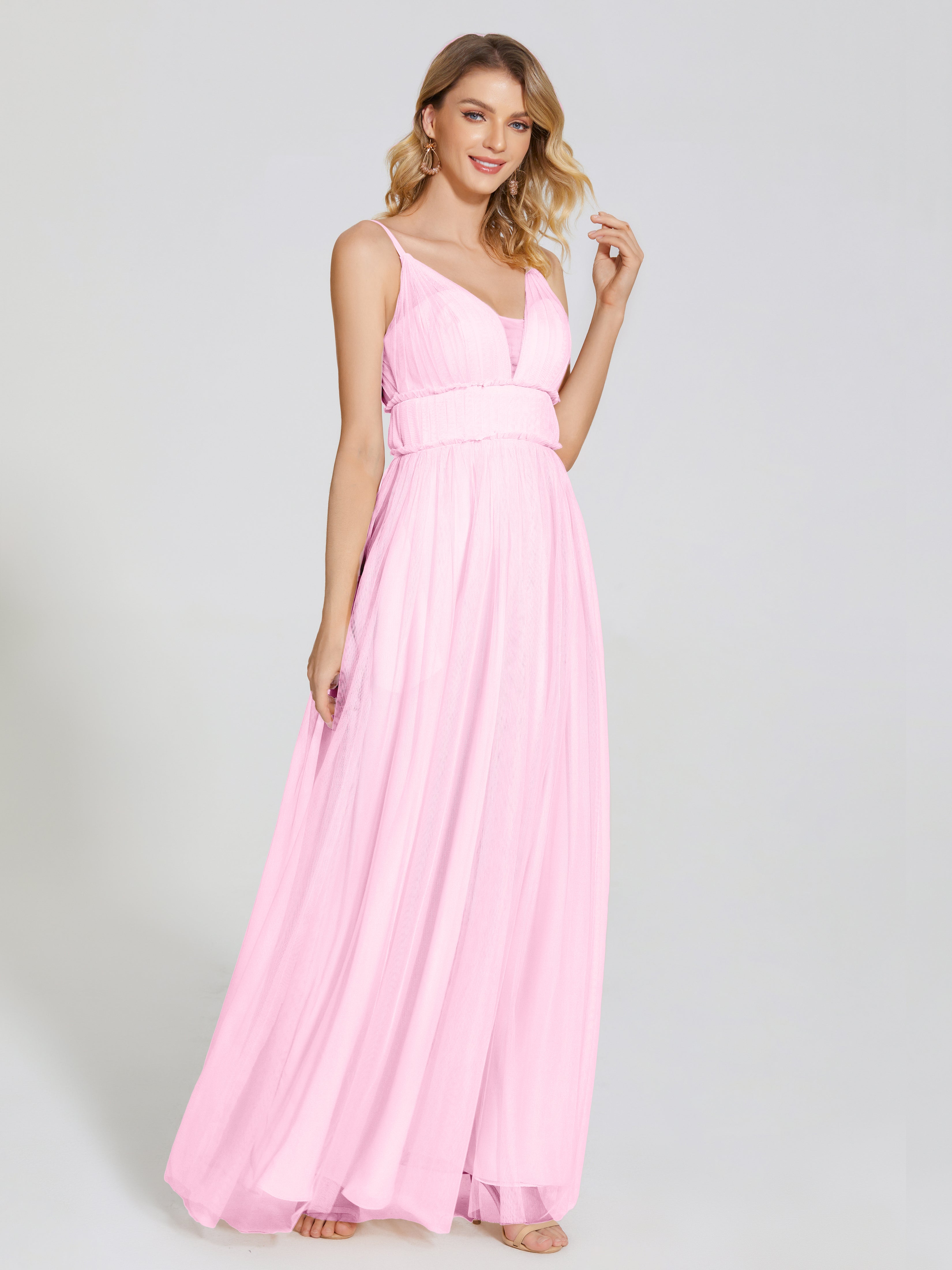 Alayna Spaghetti Straps Tulle Bridesmaid Dress