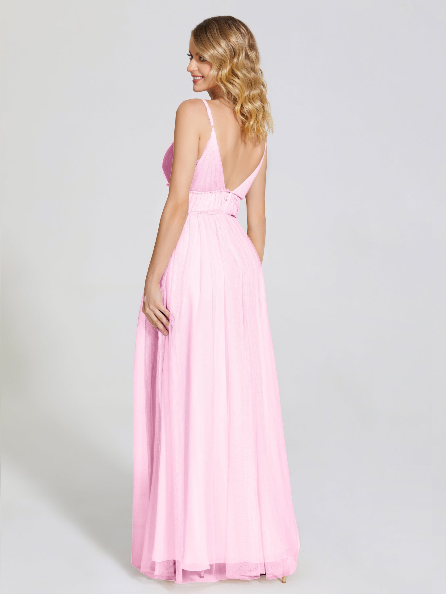 Alayna Spaghetti Straps Tulle Bridesmaid Dress