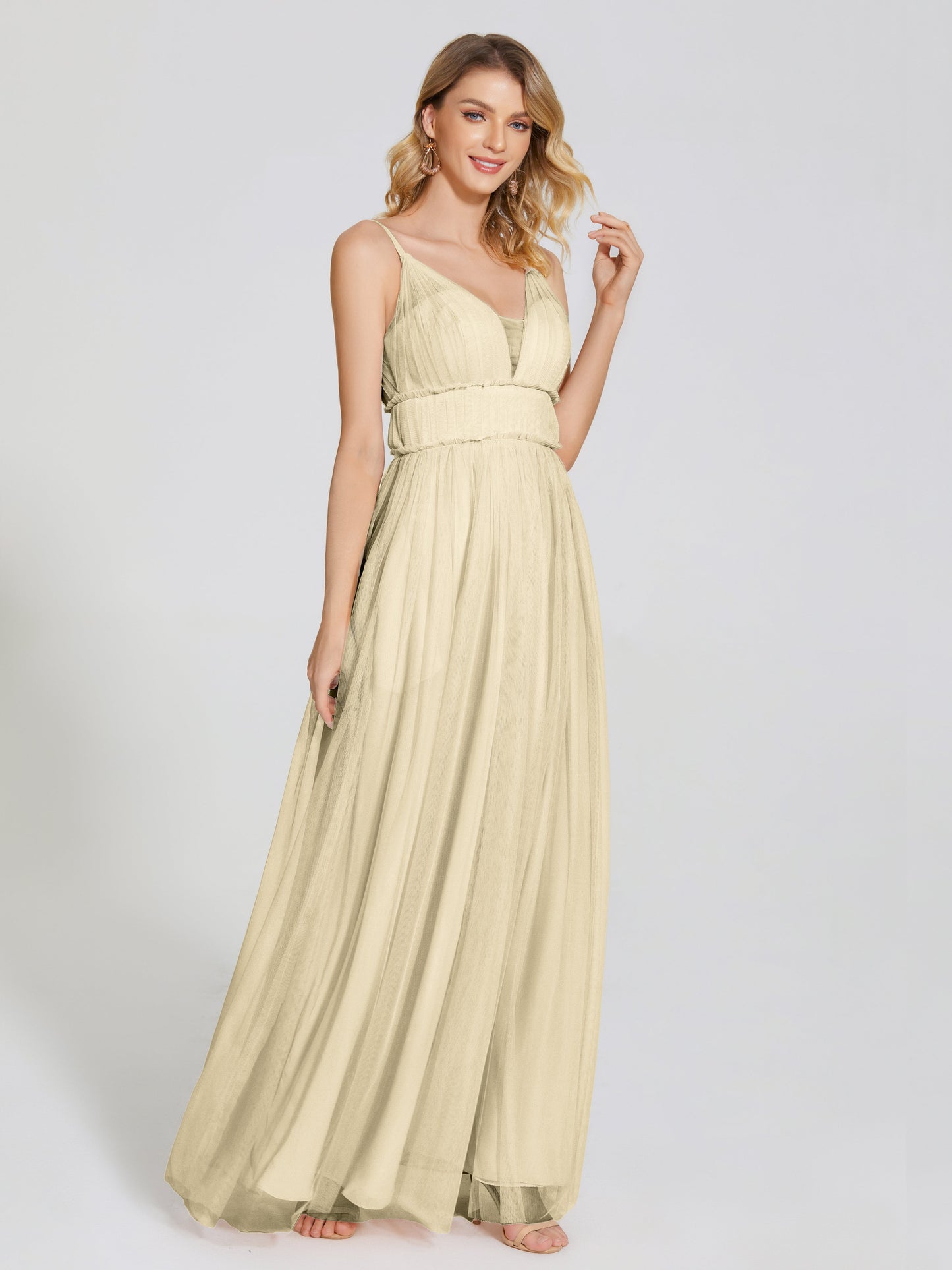 Alayna Spaghetti Straps Tulle Bridesmaid Dress