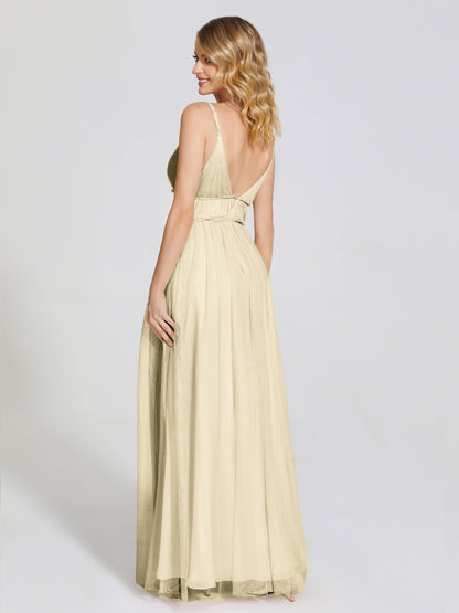 Alayna Spaghetti Straps Tulle Bridesmaid Dress