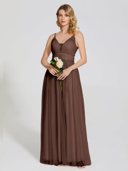 Alayna Spaghetti Straps Tulle Bridesmaid Dress