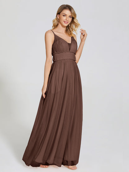Alayna Spaghetti Straps Tulle Bridesmaid Dress