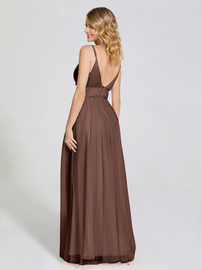 Alayna Spaghetti Straps Tulle Bridesmaid Dress