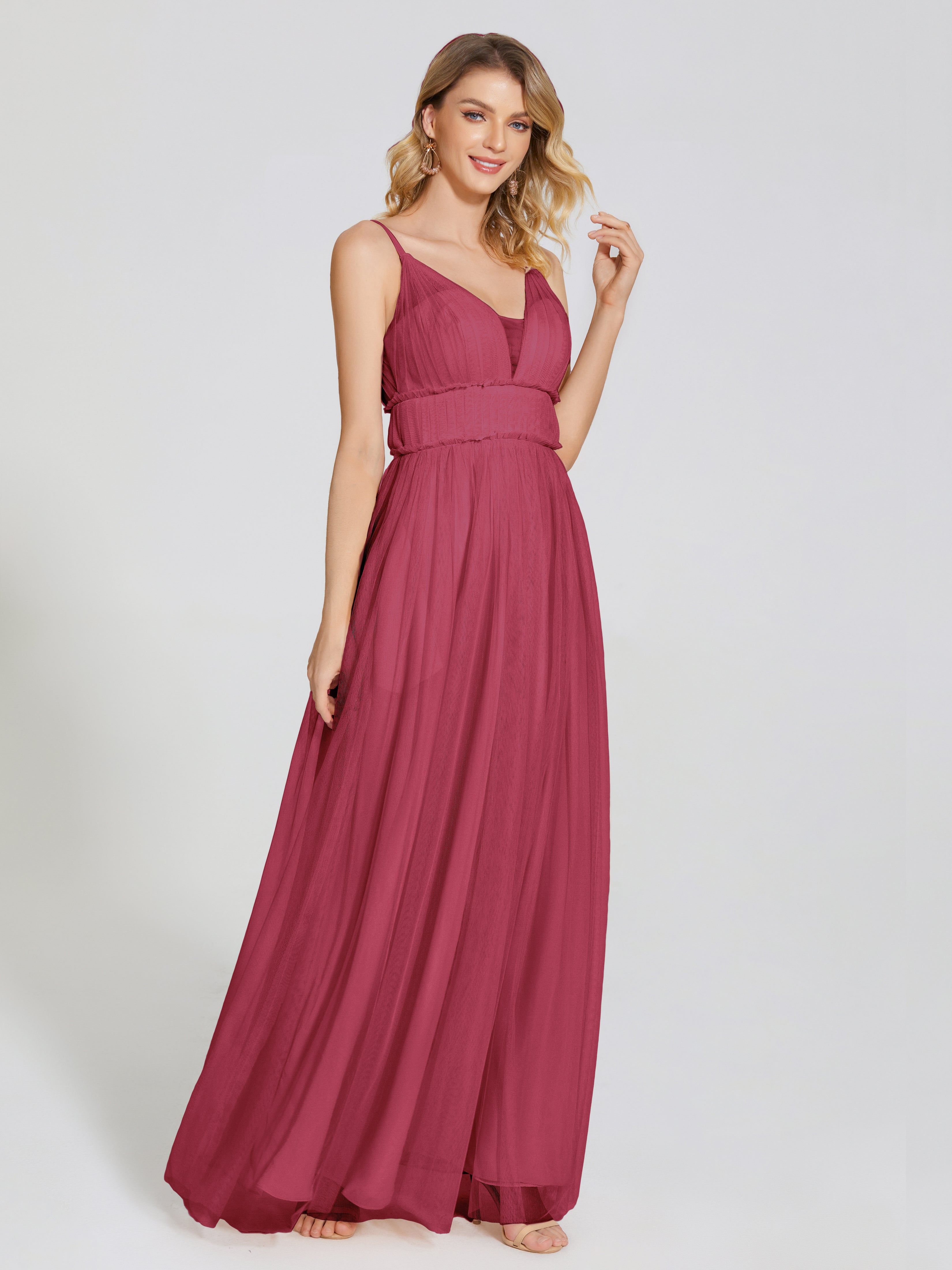 Alayna Spaghetti Straps Tulle Bridesmaid Dress