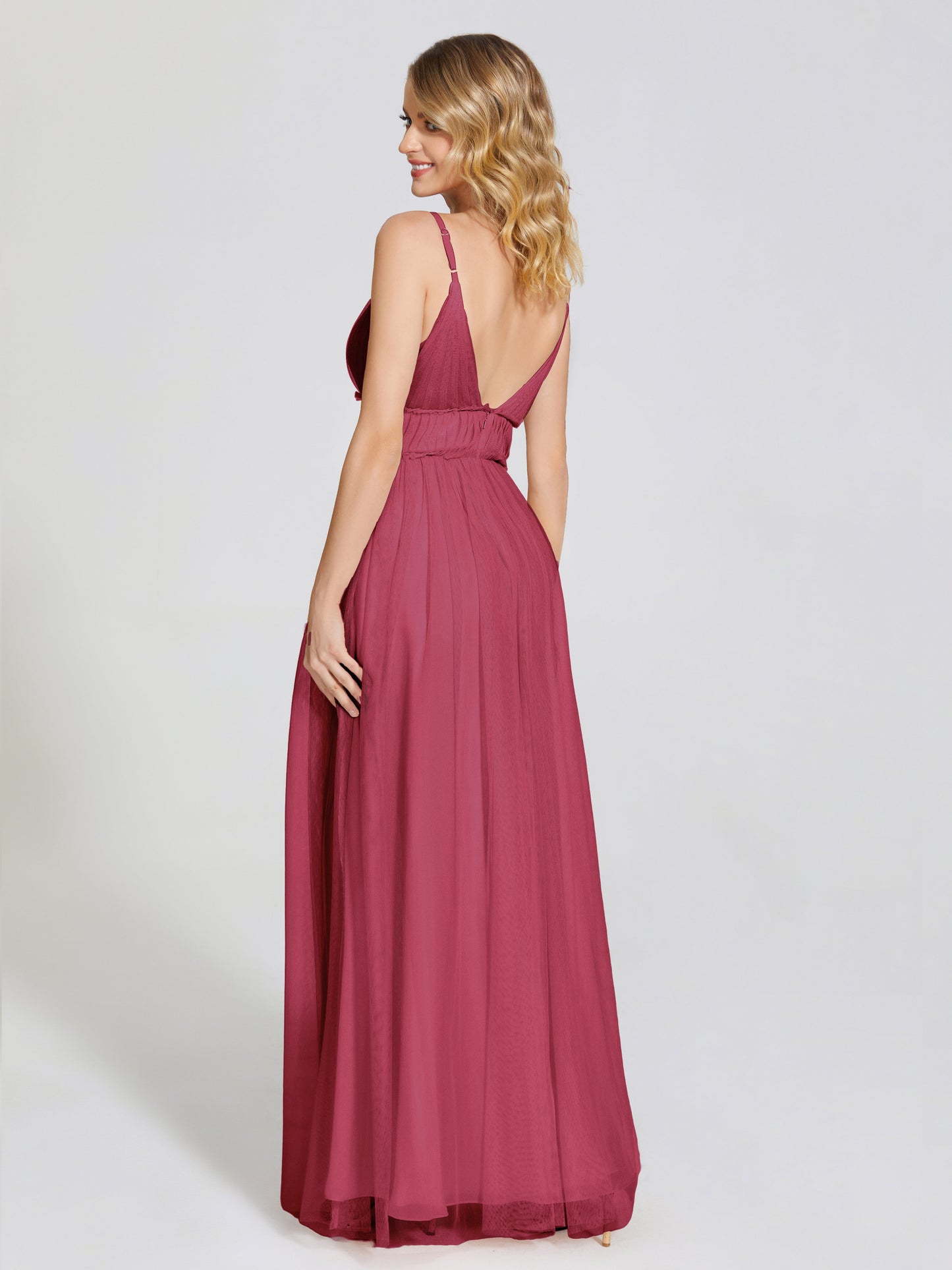 Alayna Spaghetti Straps Tulle Bridesmaid Dress