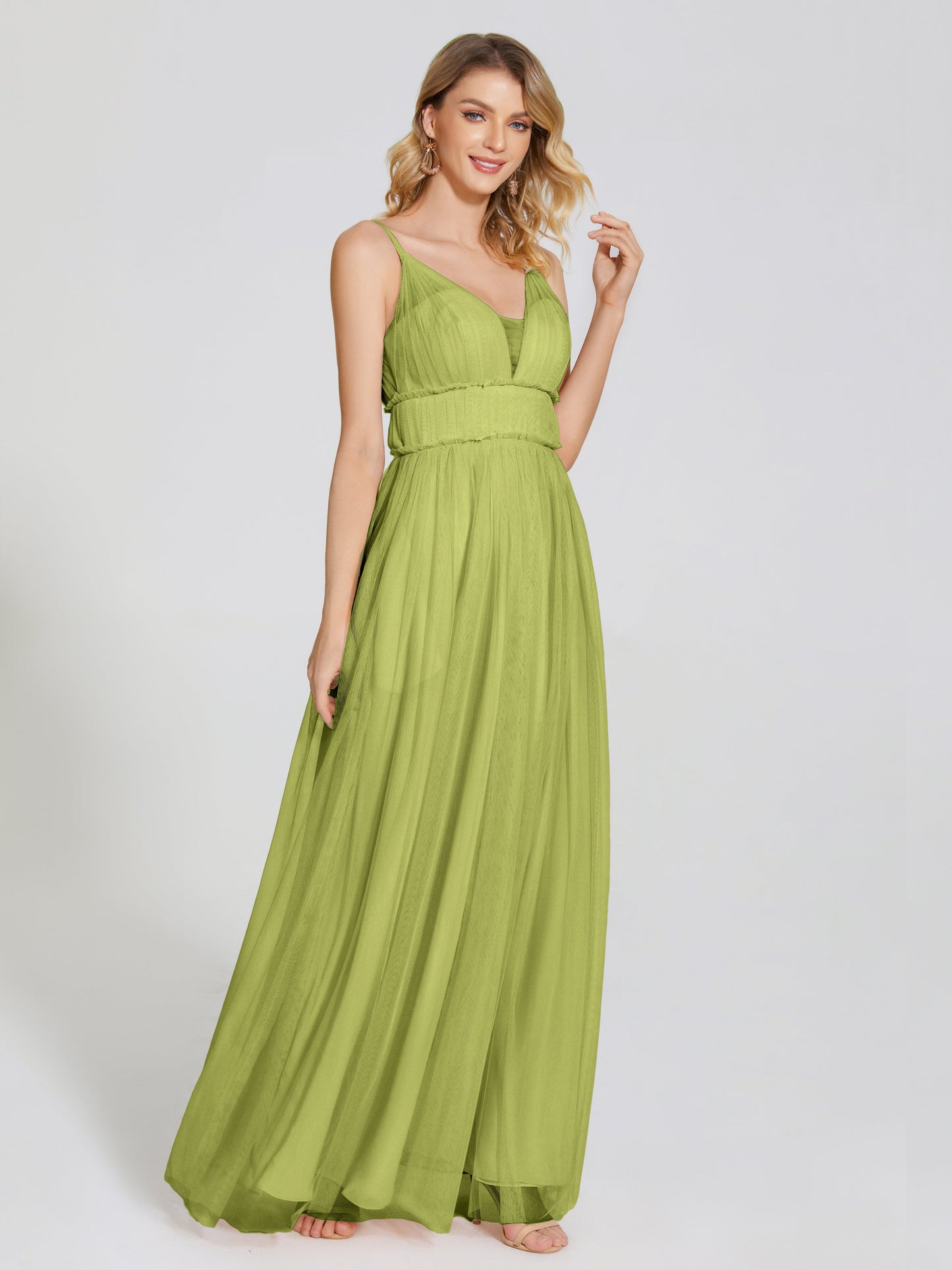 Alayna Spaghetti Straps Tulle Bridesmaid Dress