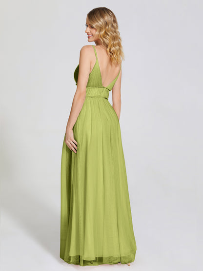 Alayna Spaghetti Straps Tulle Bridesmaid Dress