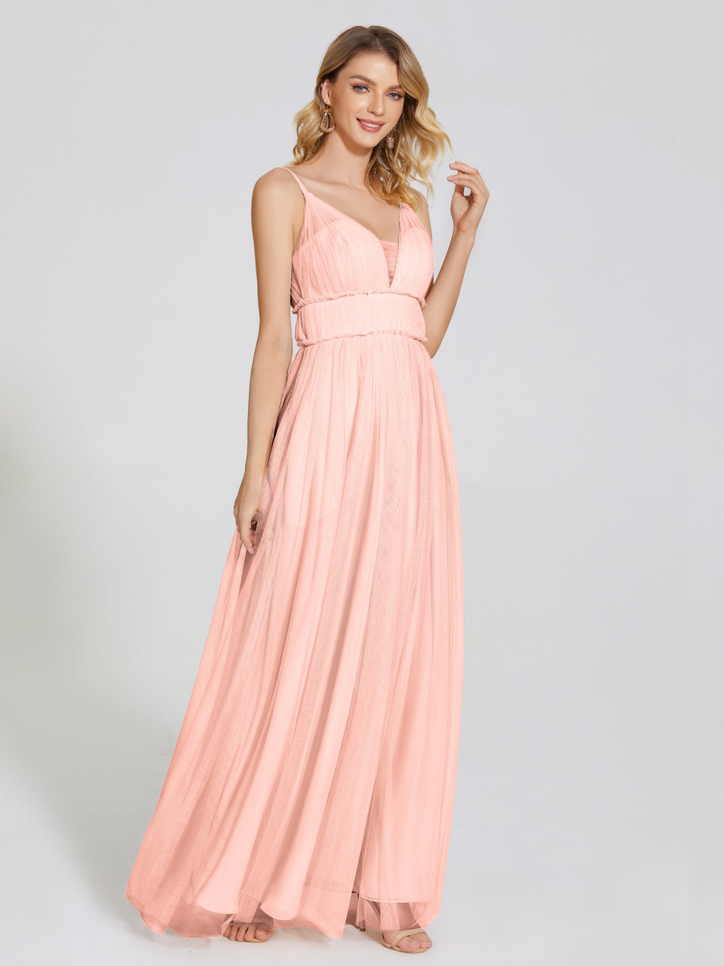 Alayna Spaghetti Straps Tulle Bridesmaid Dress