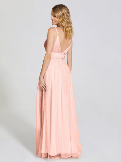 Alayna Spaghetti Straps Tulle Bridesmaid Dress