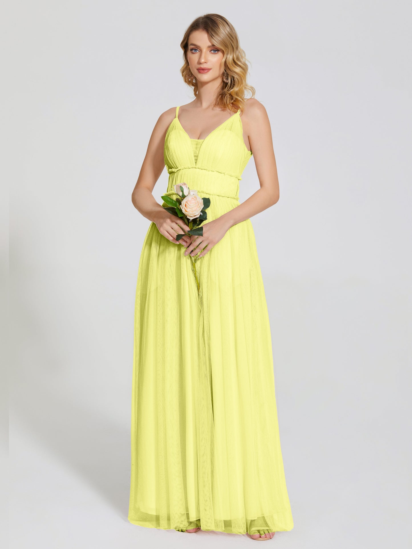 Alayna Spaghetti Straps Tulle Bridesmaid Dress