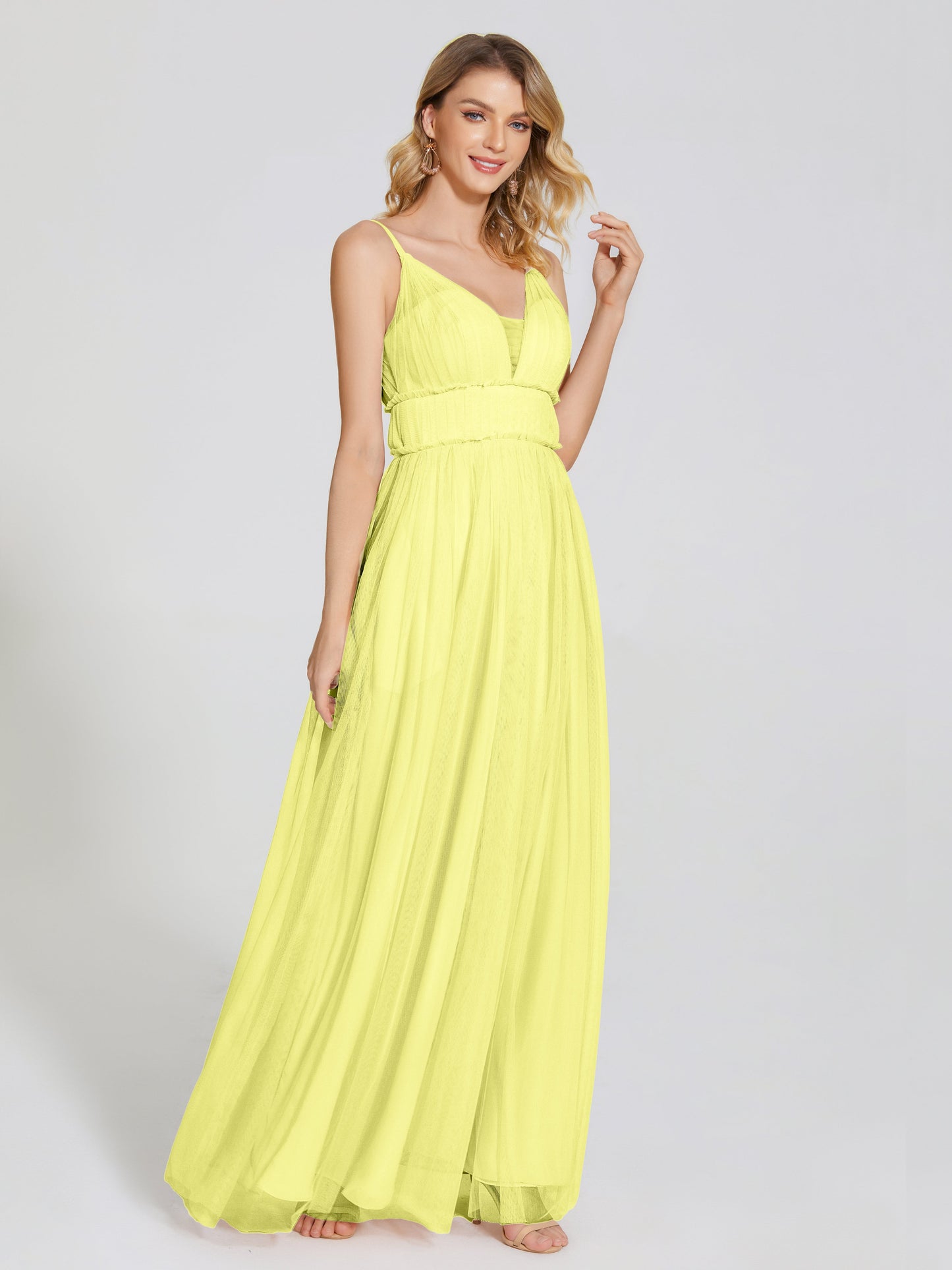 Alayna Spaghetti Straps Tulle Bridesmaid Dress