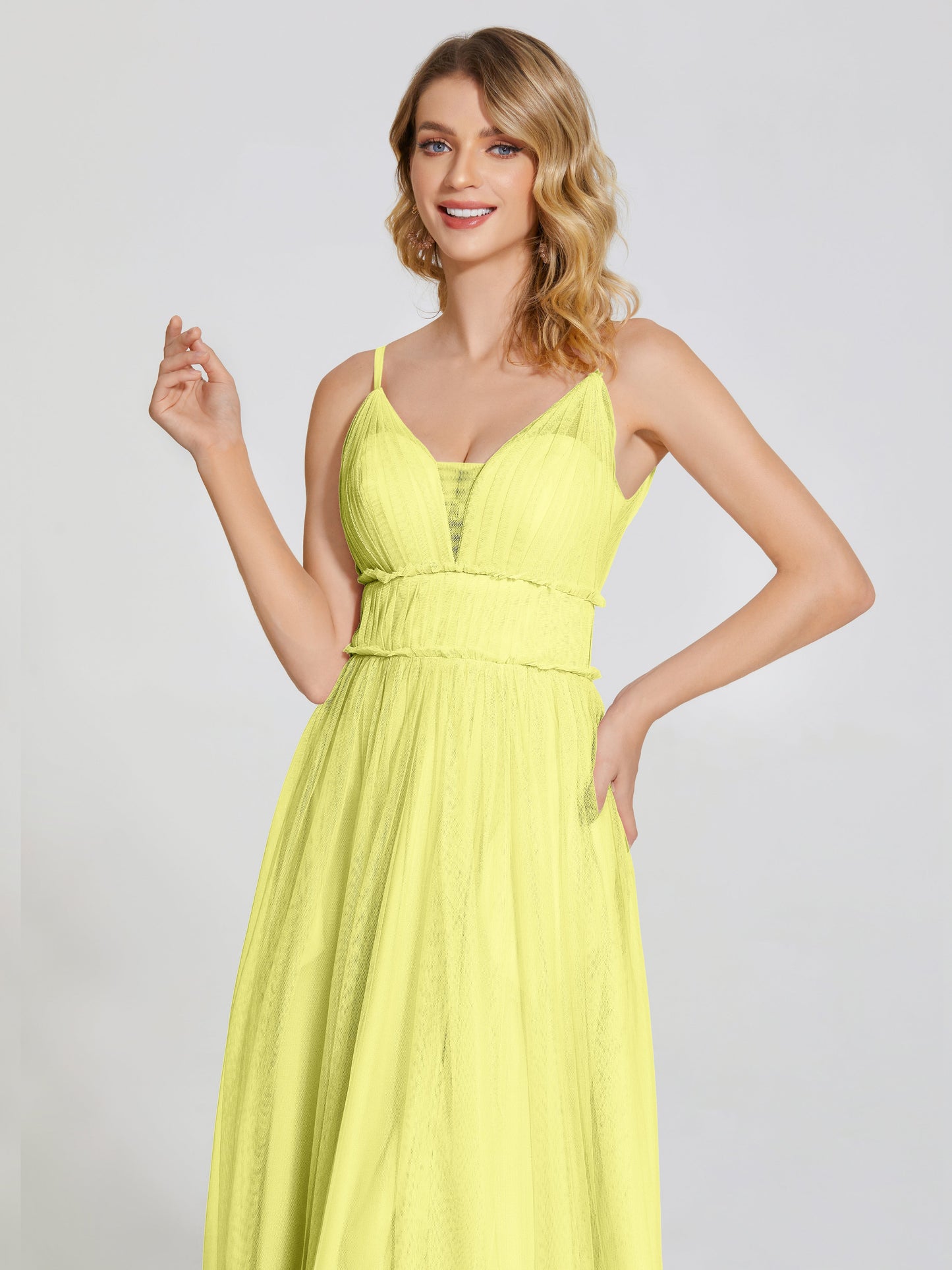 Alayna Spaghetti Straps Tulle Bridesmaid Dress