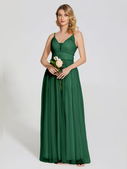 Alayna Spaghetti Straps Tulle Bridesmaid Dress