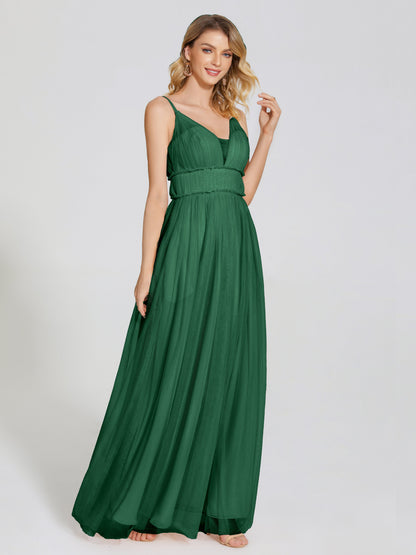 Alayna Spaghetti Straps Tulle Bridesmaid Dress