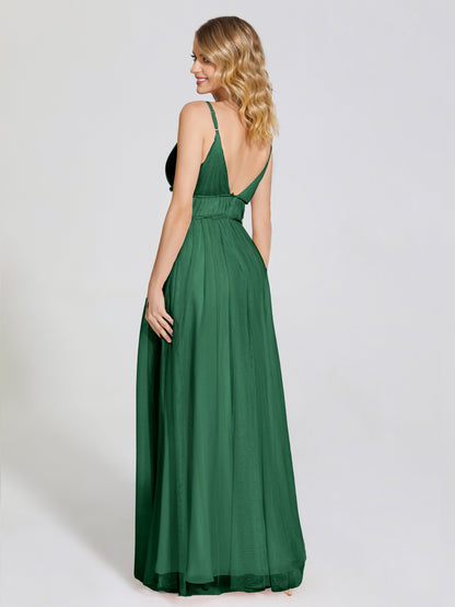 Alayna Spaghetti Straps Tulle Bridesmaid Dress